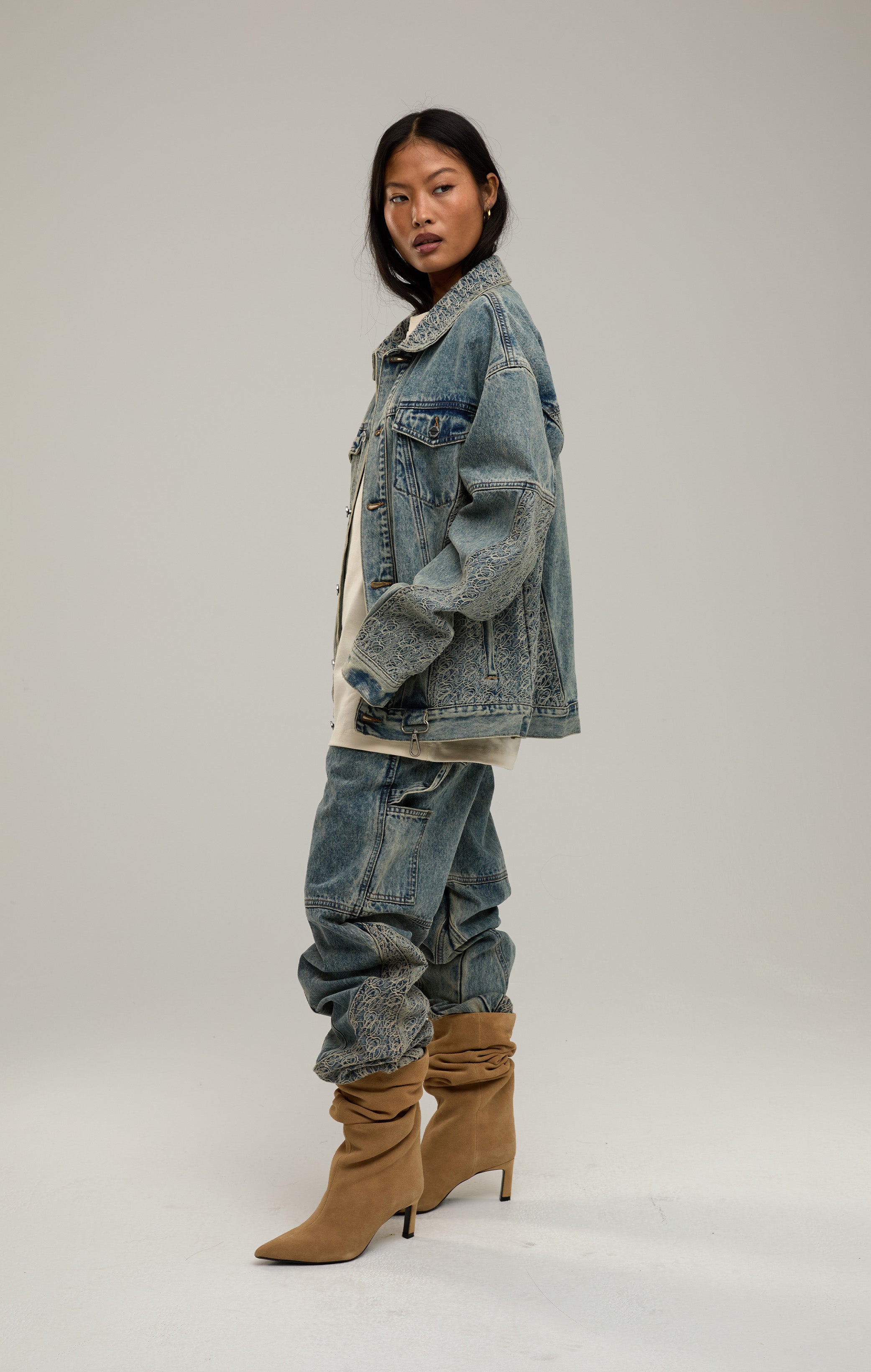 Signaturstich -Denimjacke
