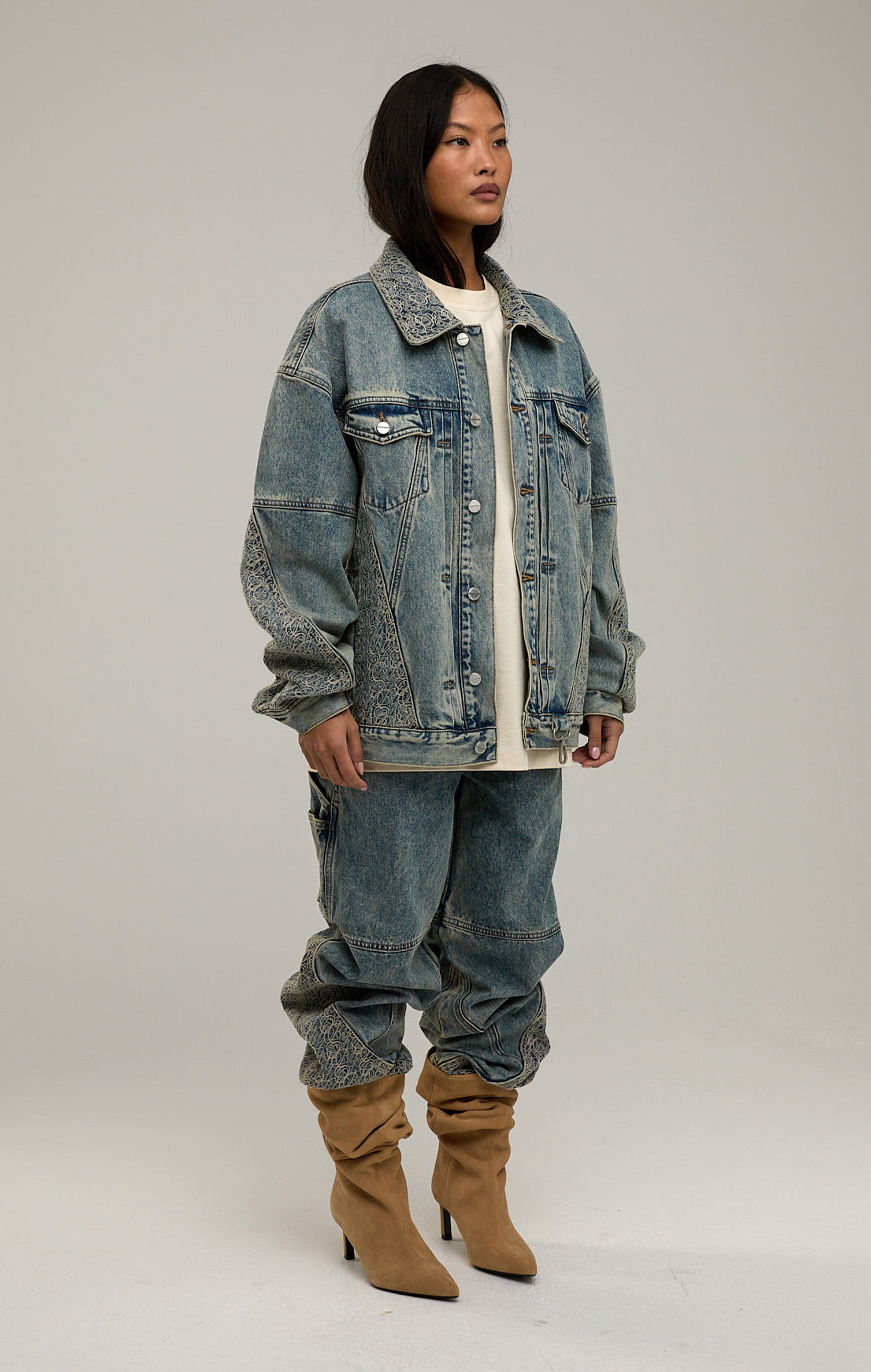 Signaturstich -Denimjacke