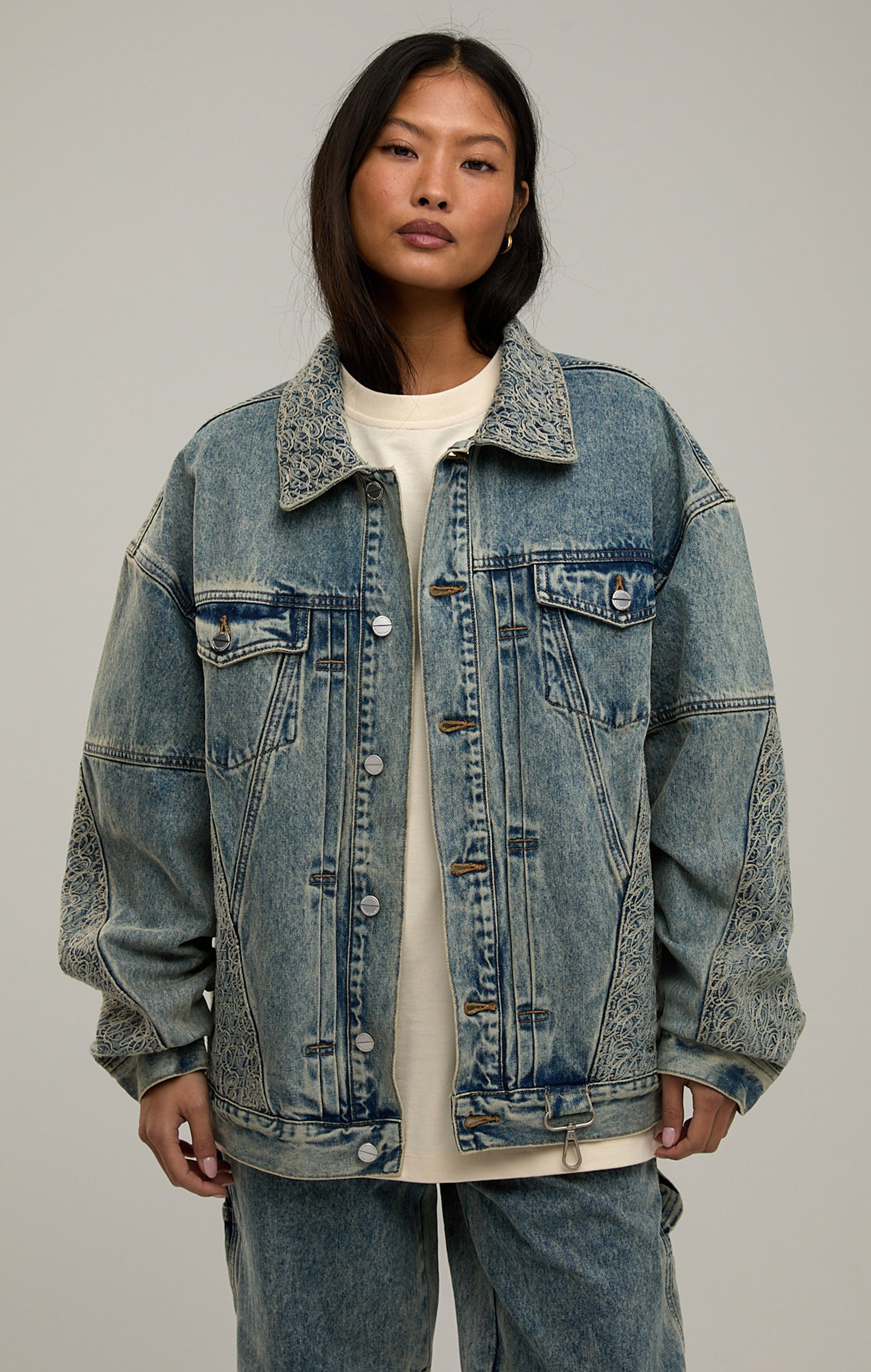 Signaturstich -Denimjacke