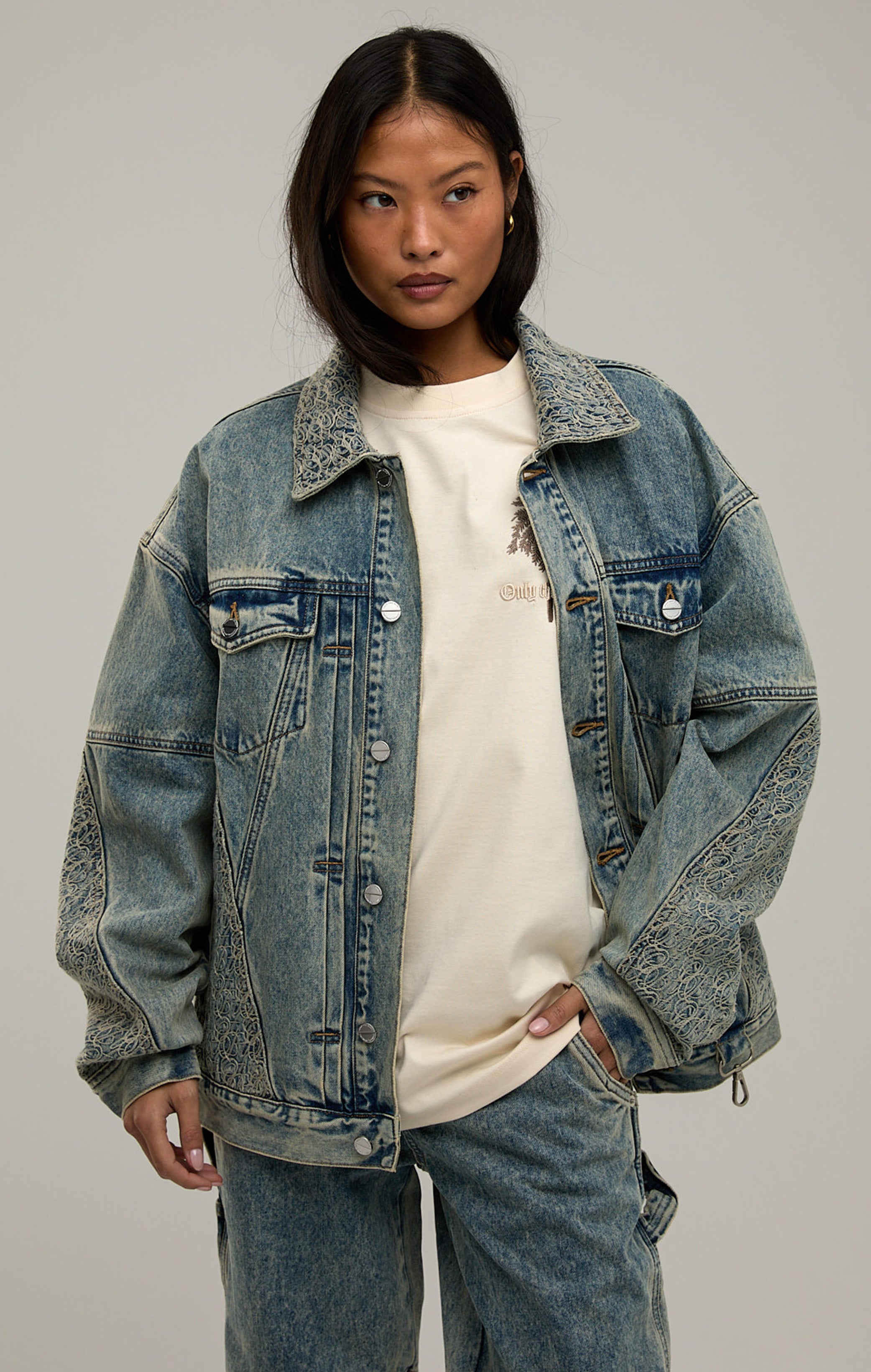 Signaturstich -Denimjacke