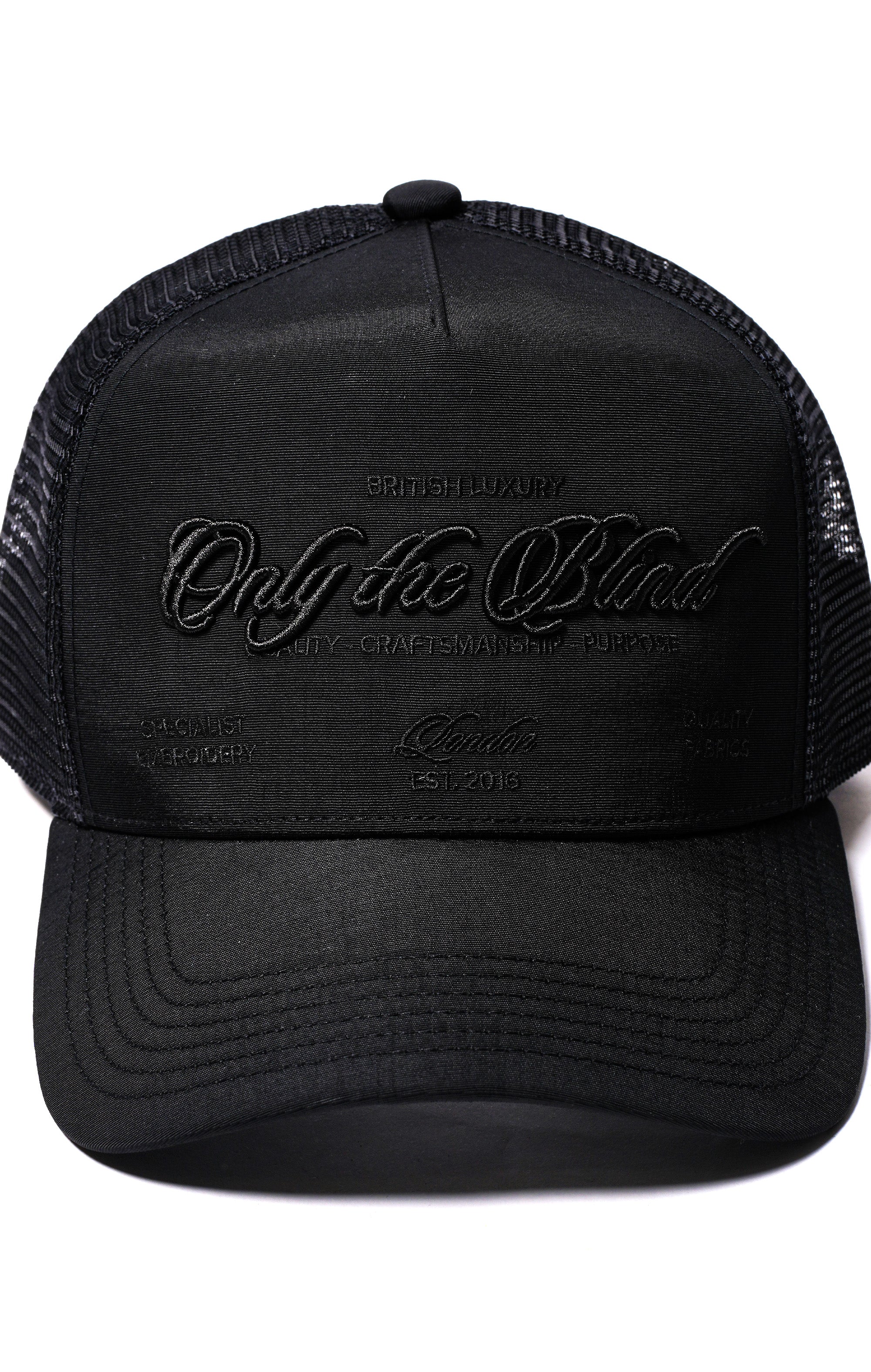 Schwarzer Spezialisten Trucker Cap
