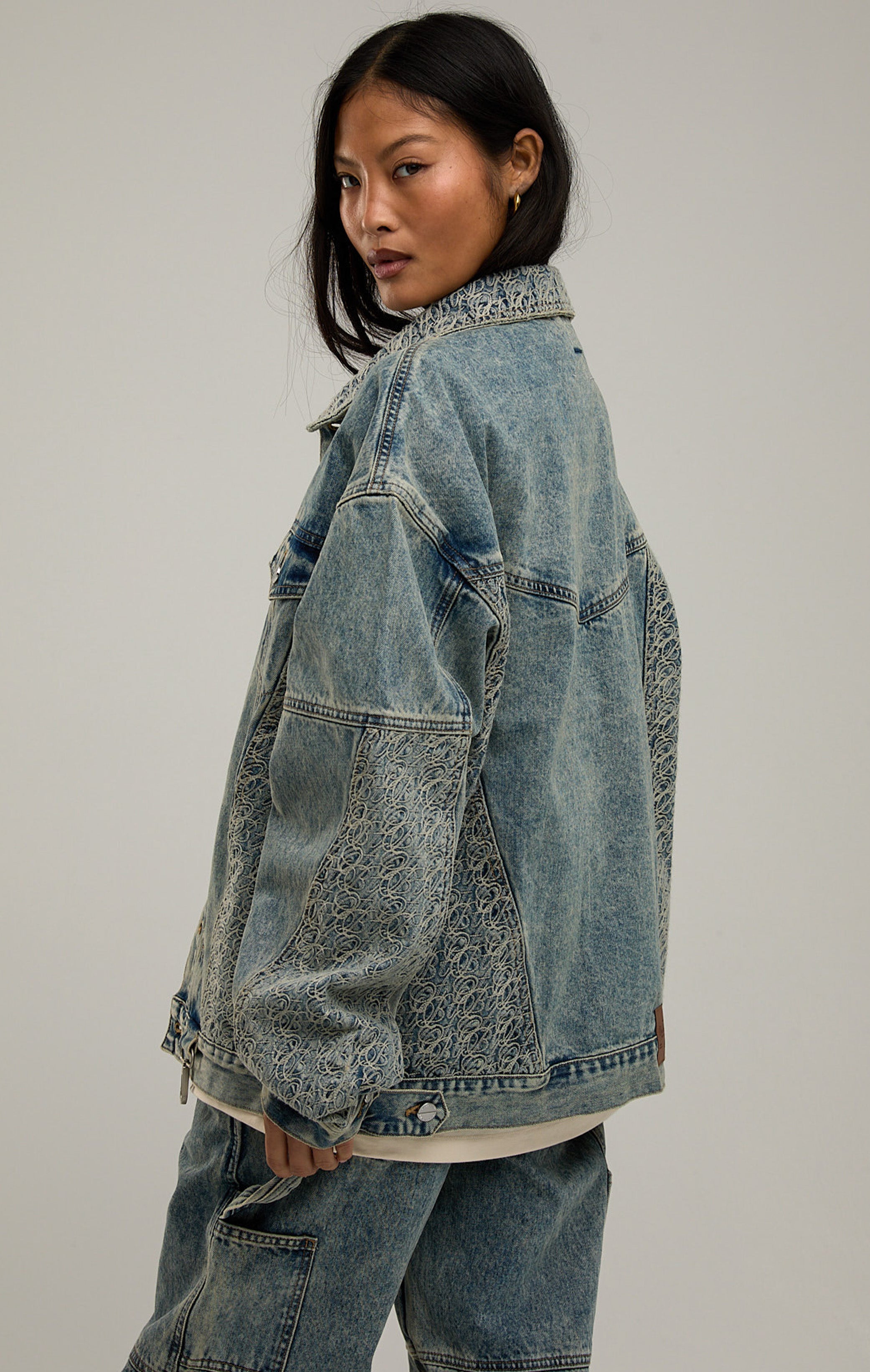 Signaturstich -Denimjacke
