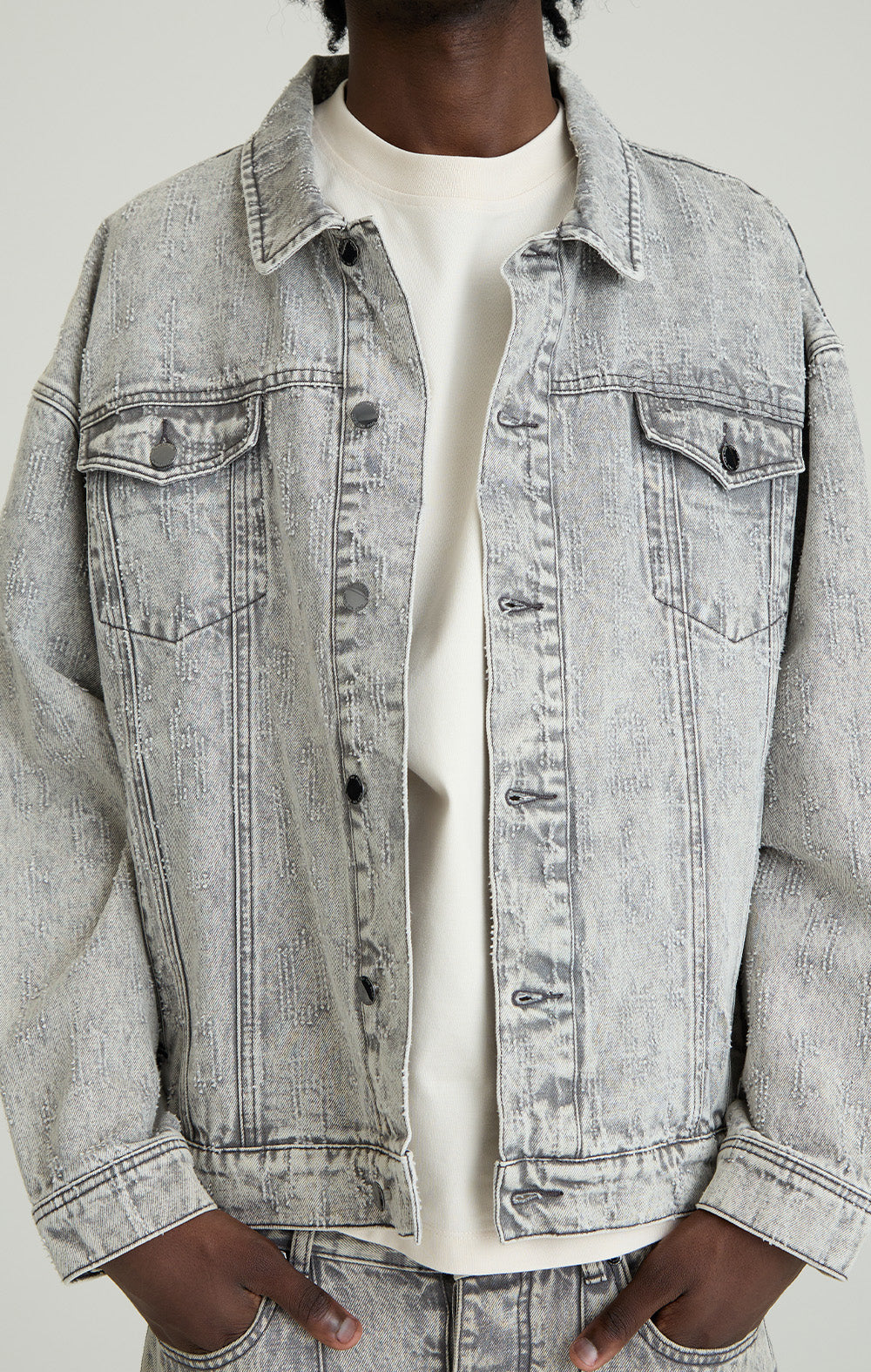 Graue Sonnenfinsternis -Jeansjacke