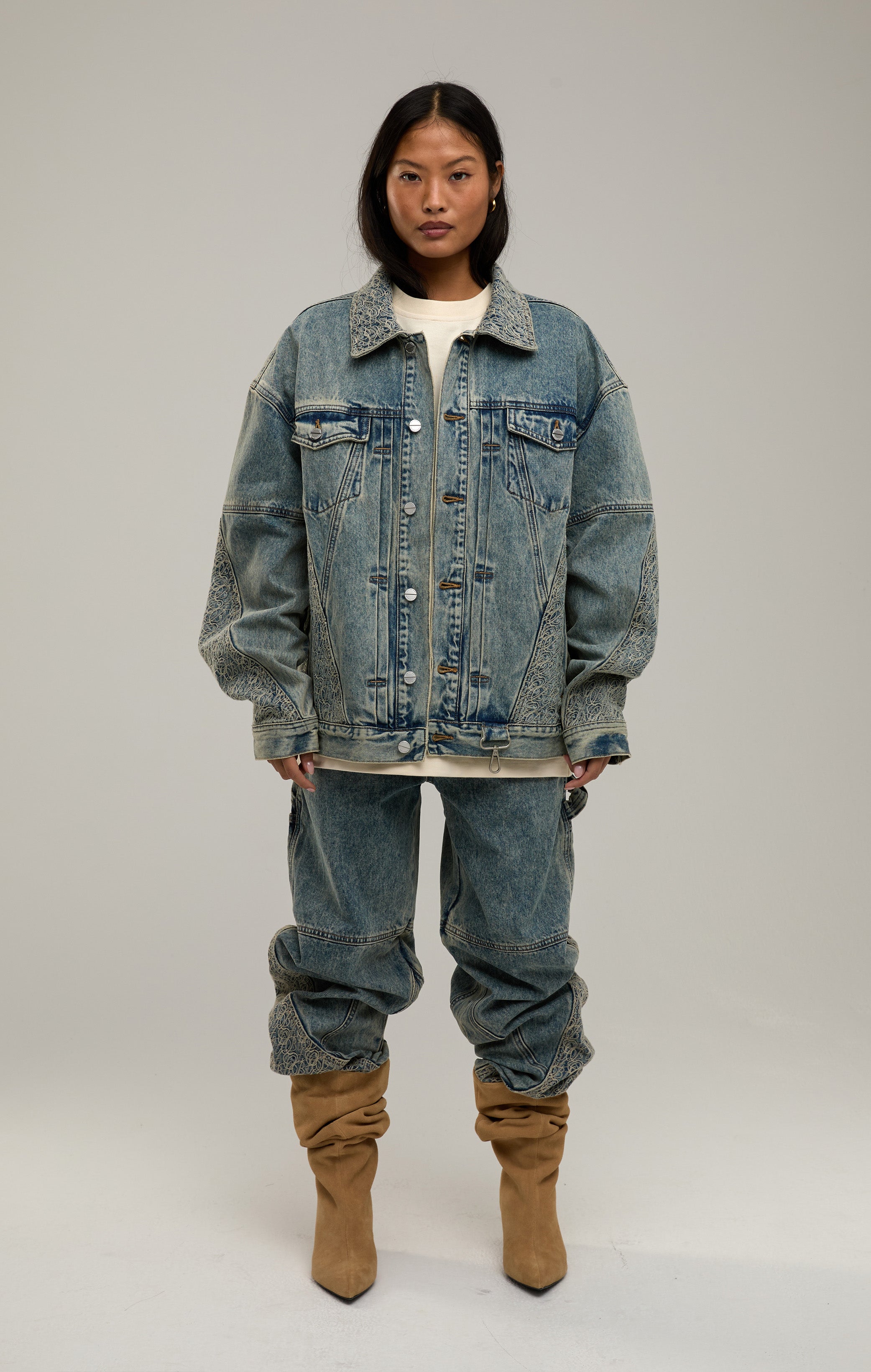 Signaturstich -Denimjacke