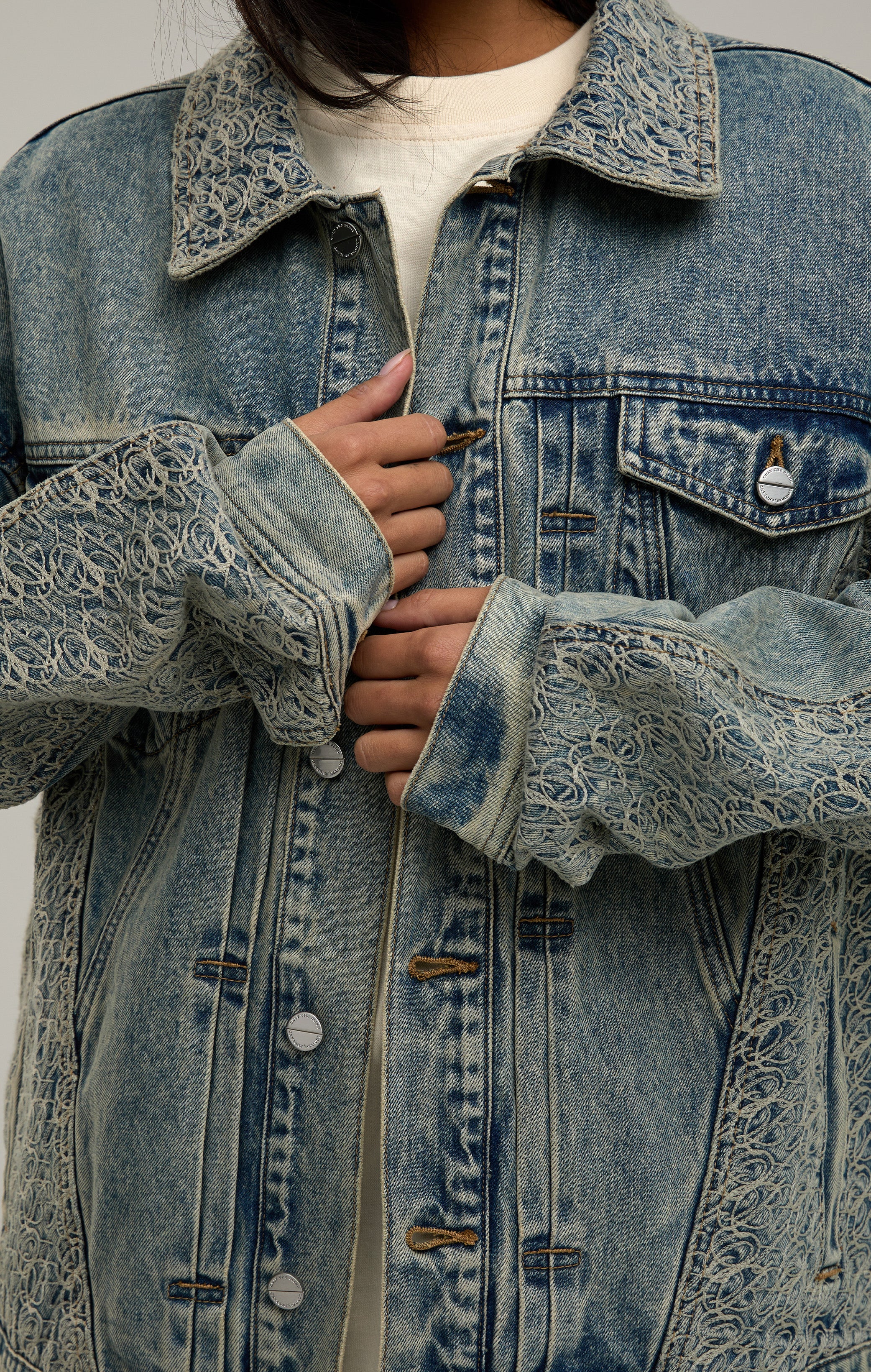Signaturstich -Denimjacke