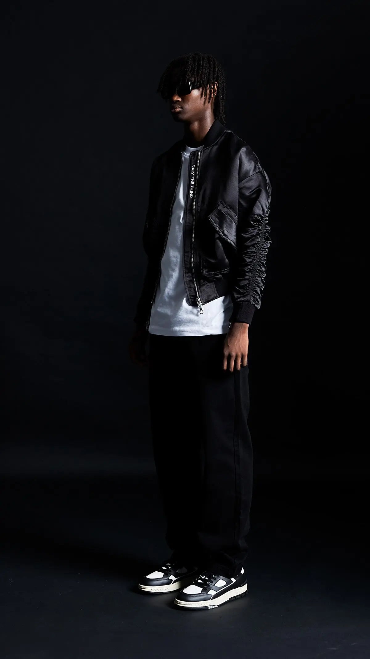 Signature Satin Black Bomber ONLY THE BLIND