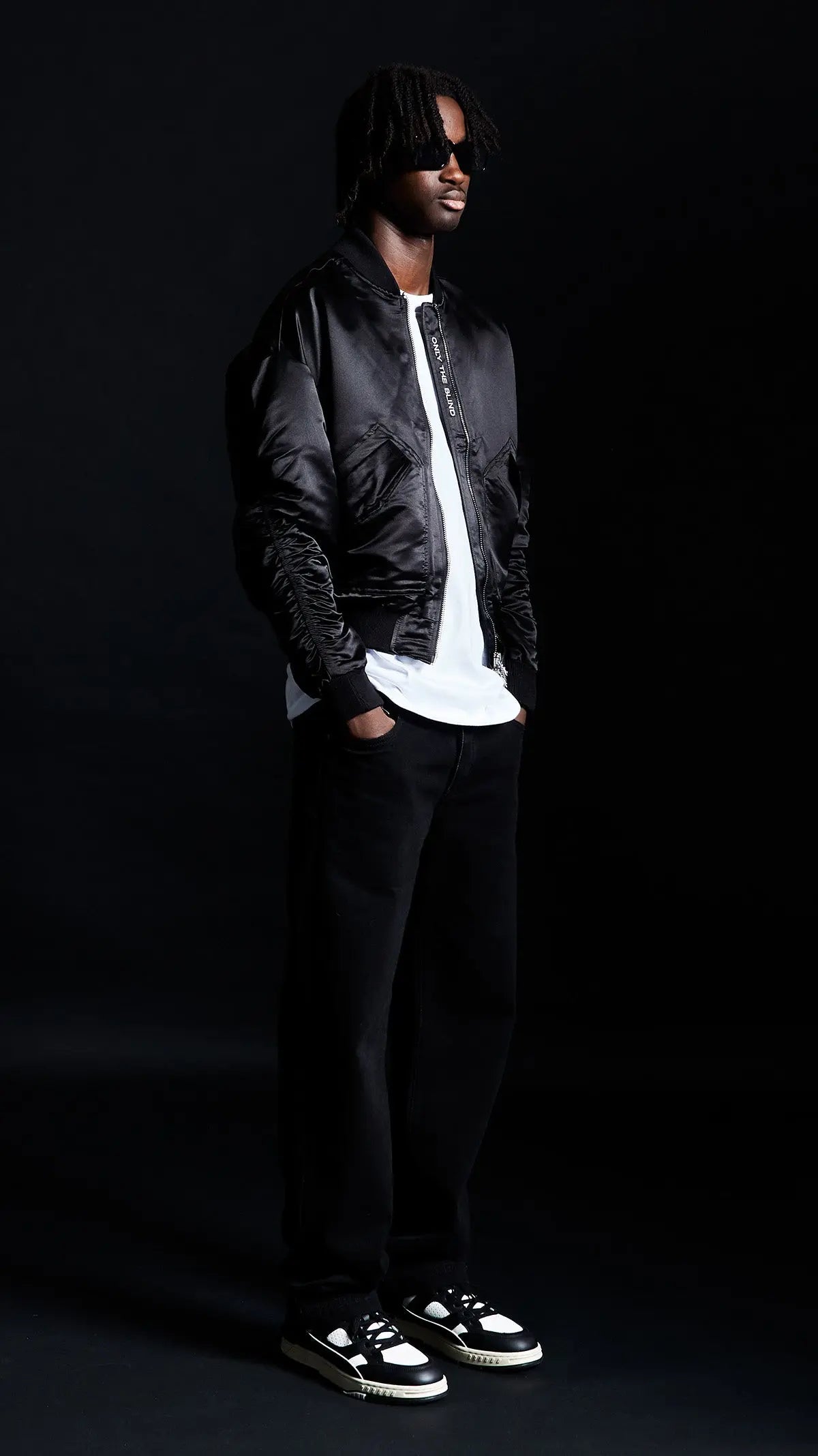 Signature Satin Black Bomber ONLY THE BLIND