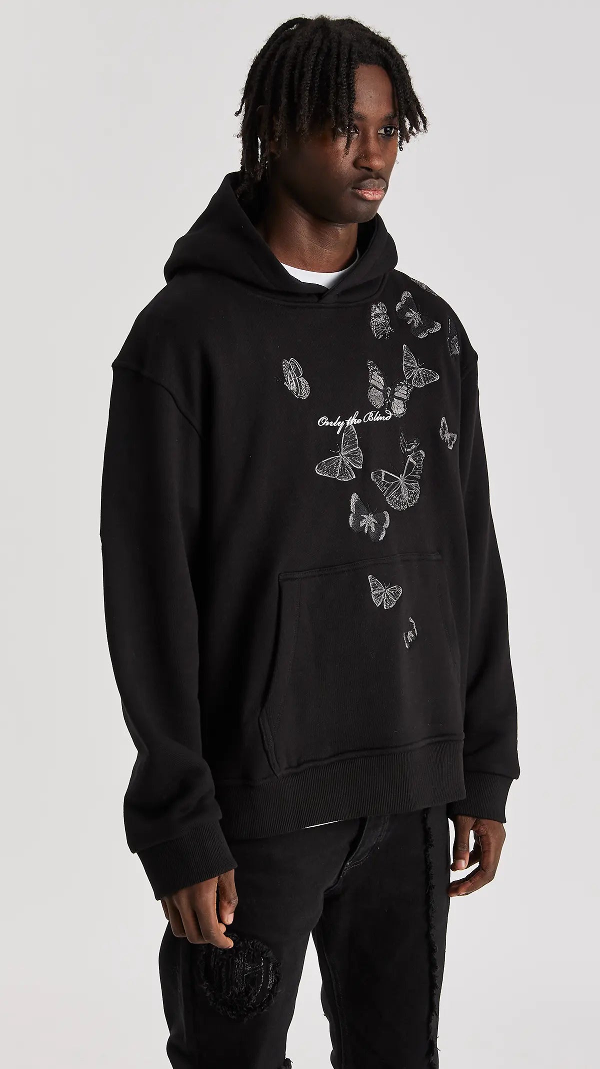 Embroidered Butterfly Hoodie - ONLY THE BLIND™