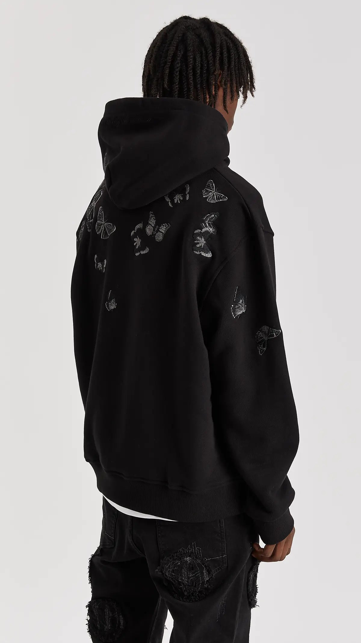 Embroidered Butterfly Hoodie - ONLY THE BLIND™