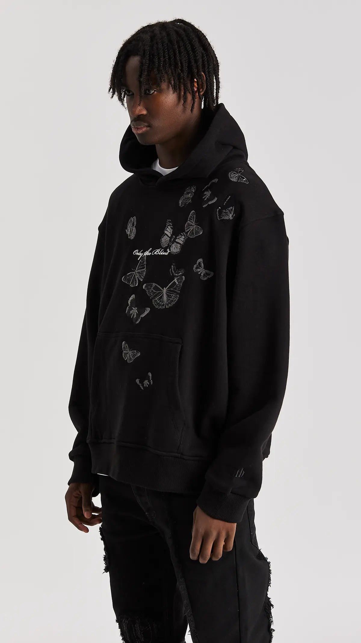 Embroidered Butterfly Hoodie - ONLY THE BLIND™