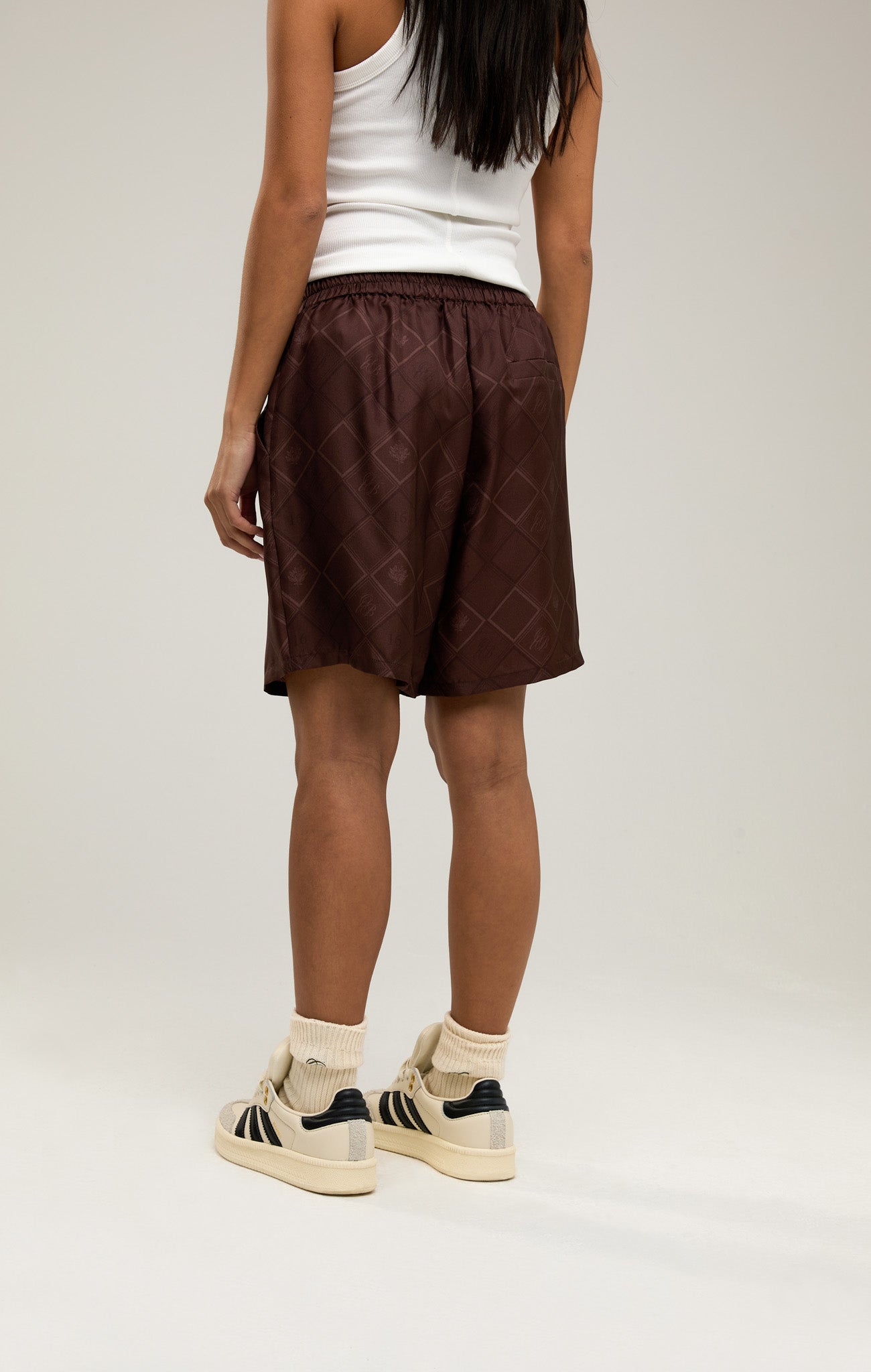 Verblasste Monogramm -Seidenshorts