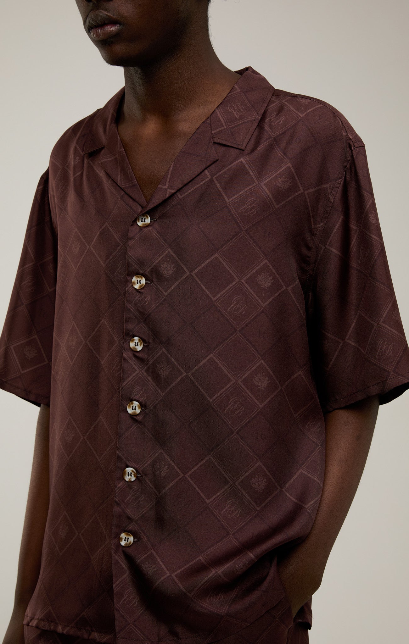 FADED MONOGRAM SILK SHIRT