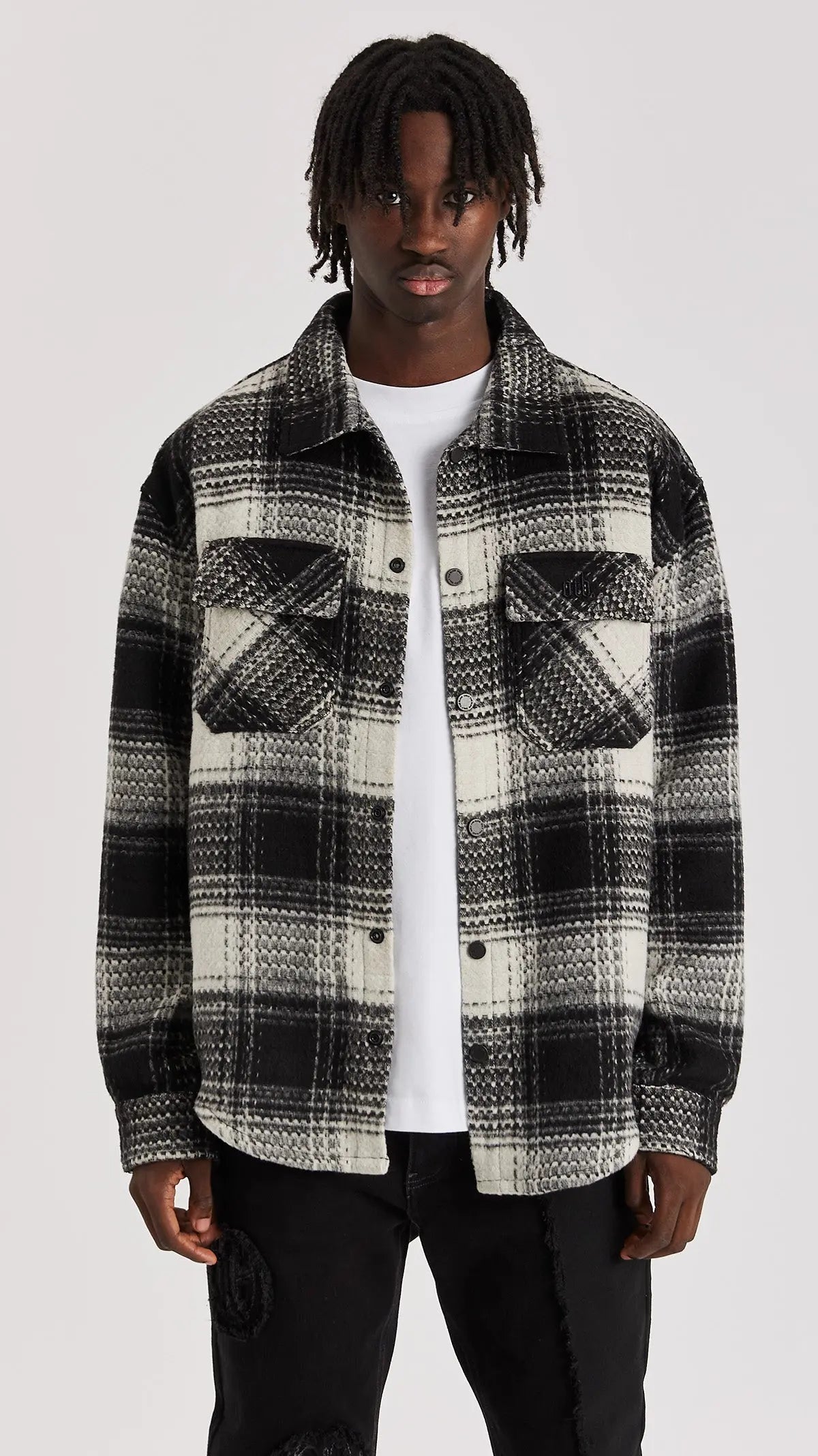 White Check Flannel Shirt - ONLY THE BLIND™