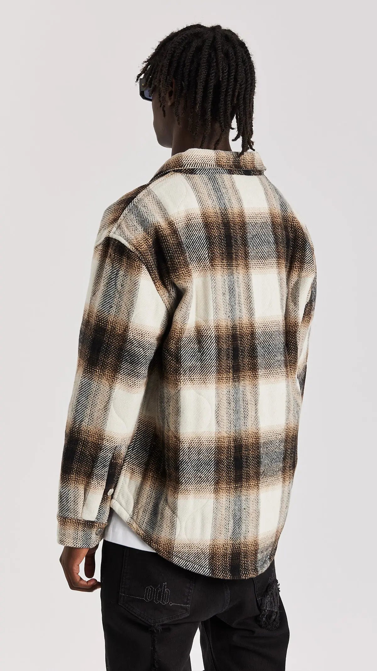 Taupe Quilted Flannel Shirt - ONLY THE BLIND™