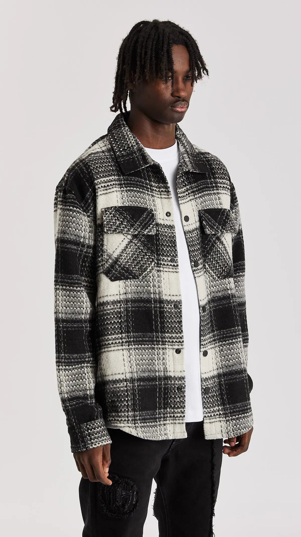 White Check Flannel Shirt - ONLY THE BLIND™