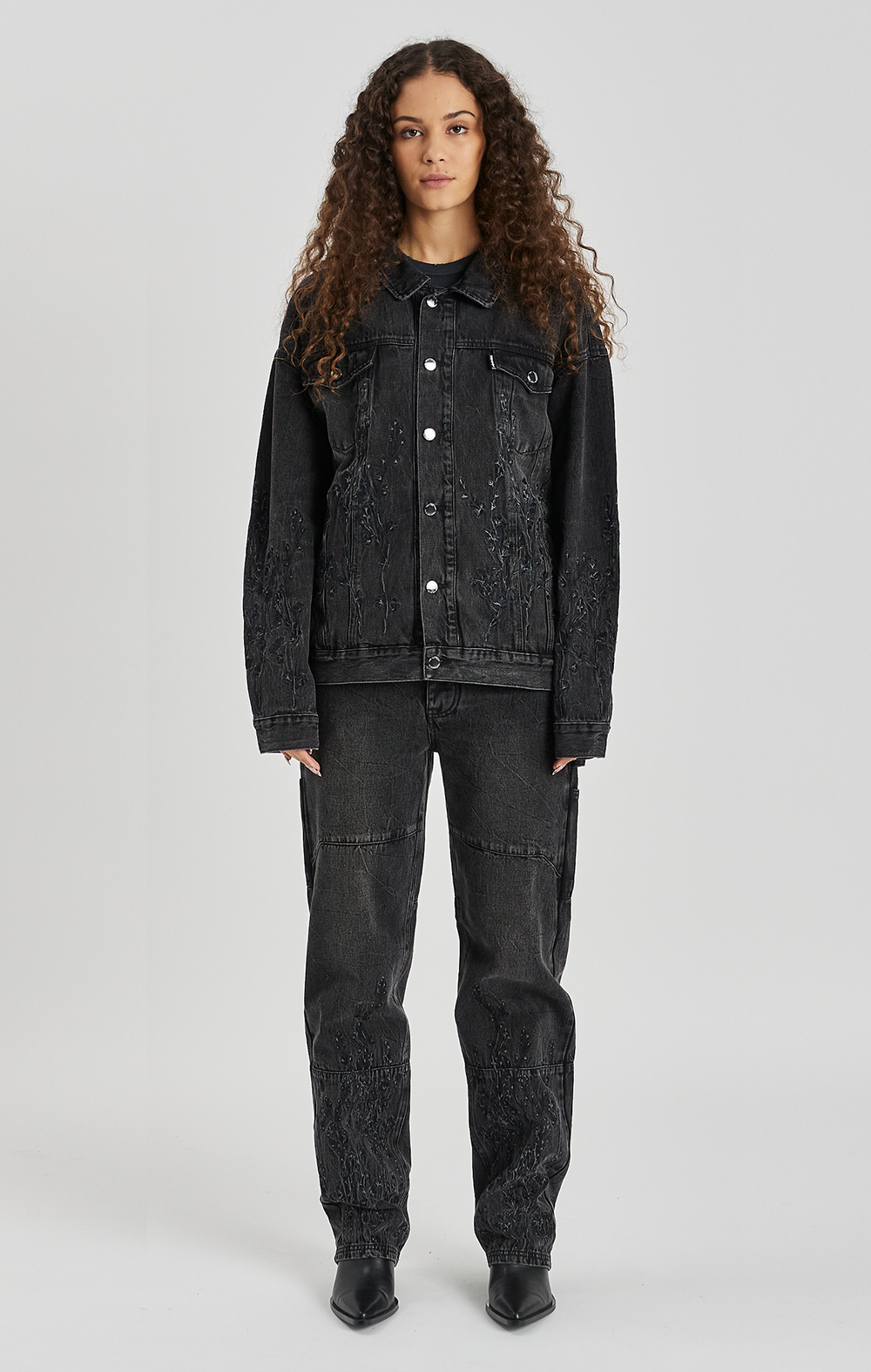 FLORAL NIGHT DENIM JEANS - ONLY THE BLIND™