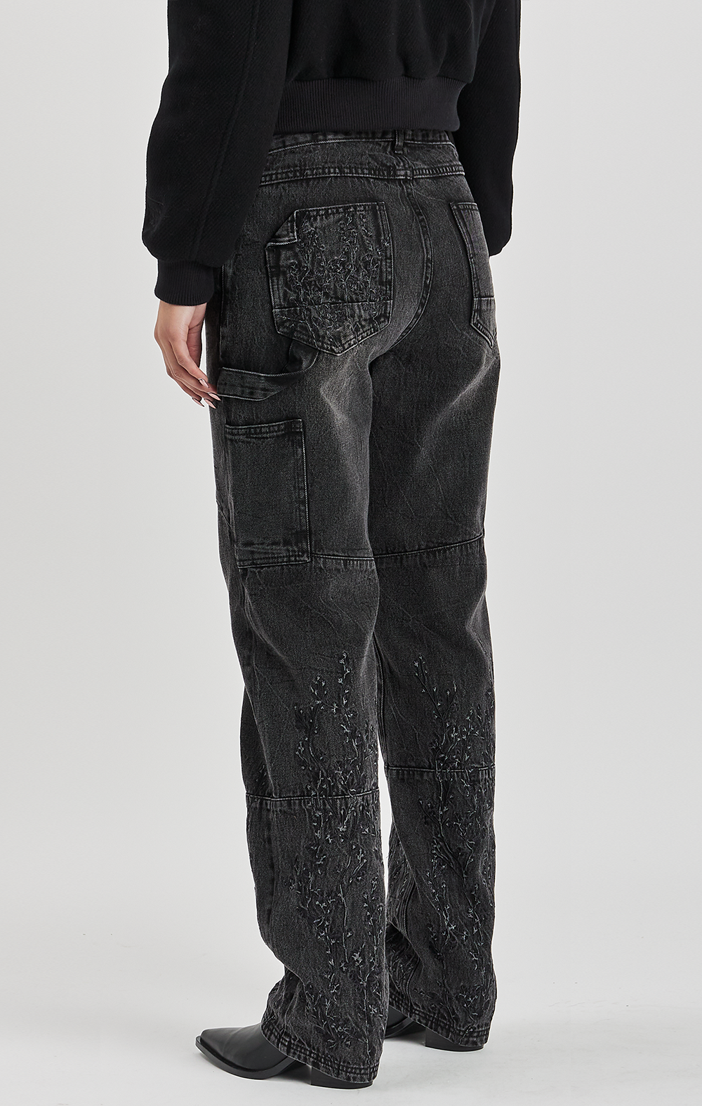 FLORAL NIGHT DENIM JEANS - ONLY THE BLIND™