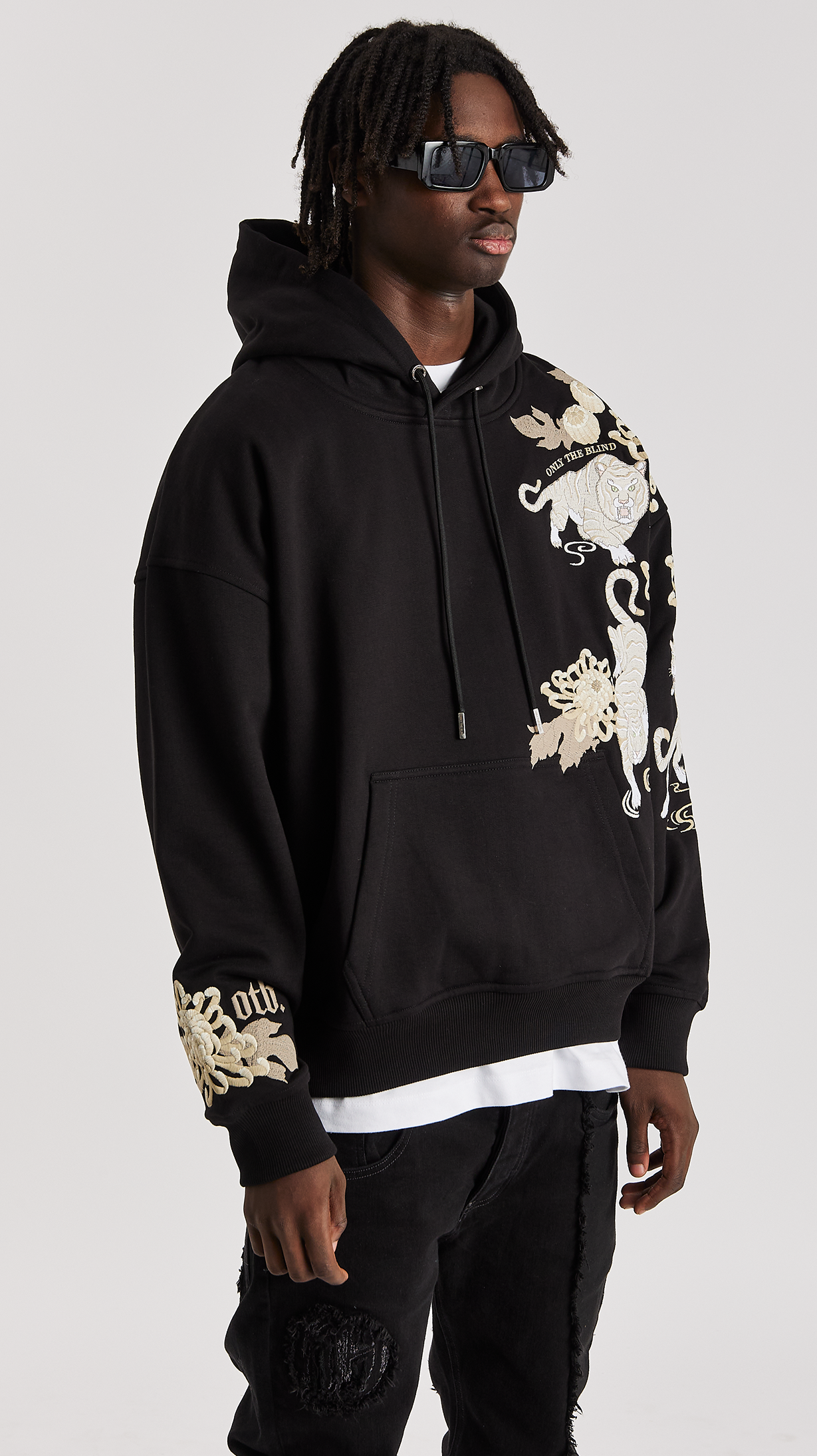 Black Koda Tiger Hoodie - ONLY THE BLIND™