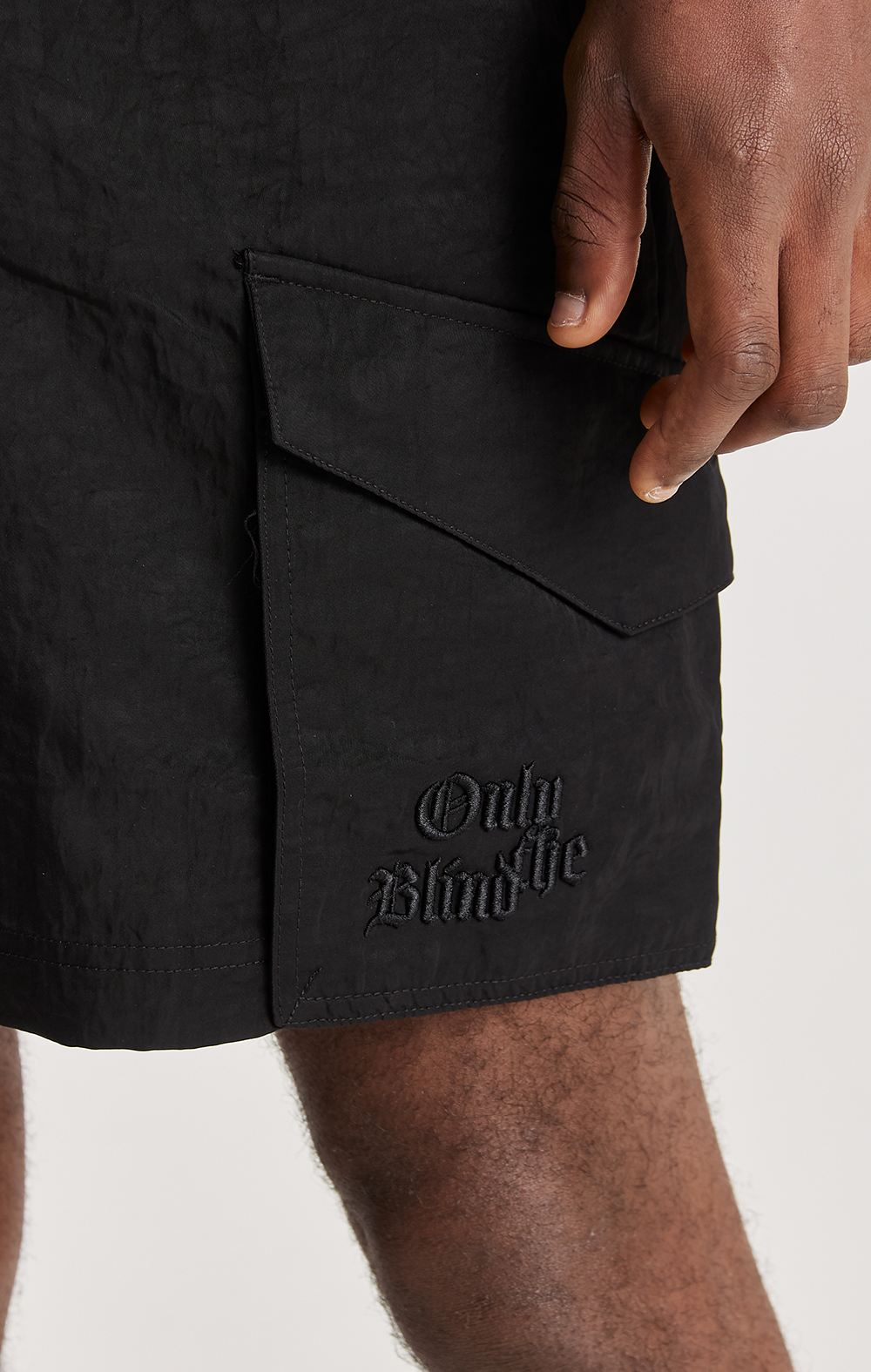 MIDNIGHT CRINKLE CARGO SHORT - ONLY THE BLIND™