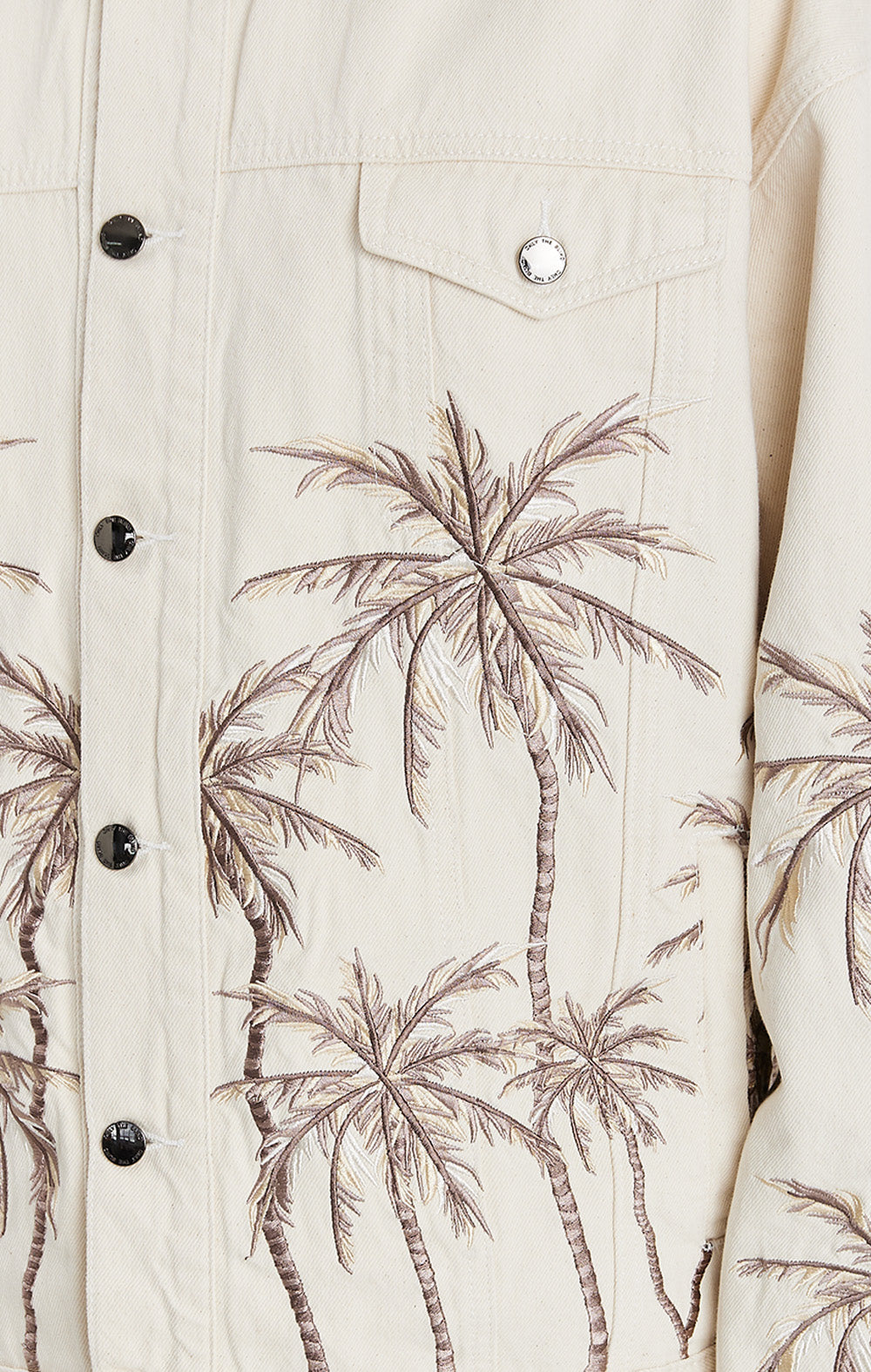 Beige Palm Denim Jacket - ONLY THE BLIND™