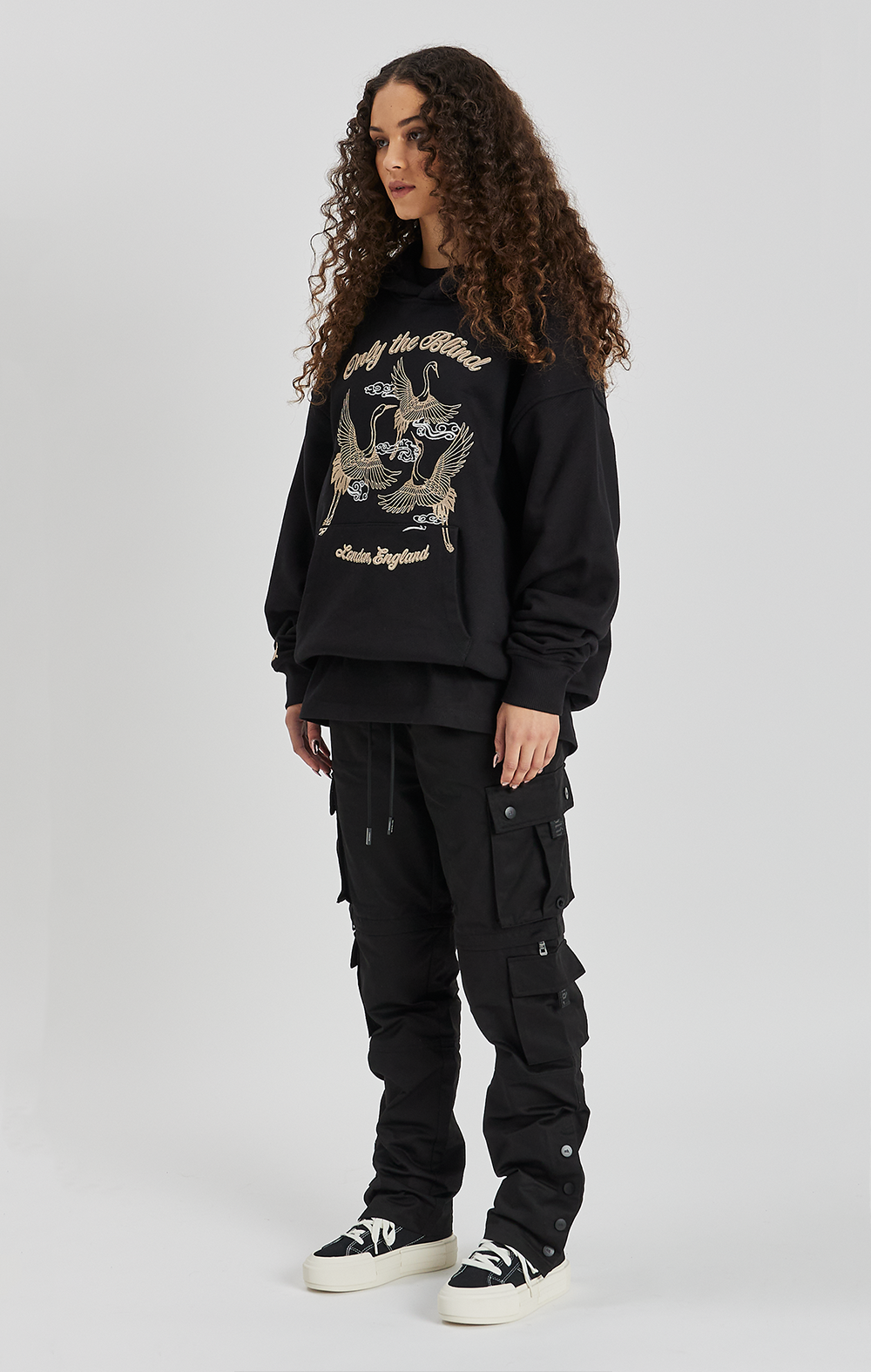 Crane Embroidered Hood - ONLY THE BLIND™