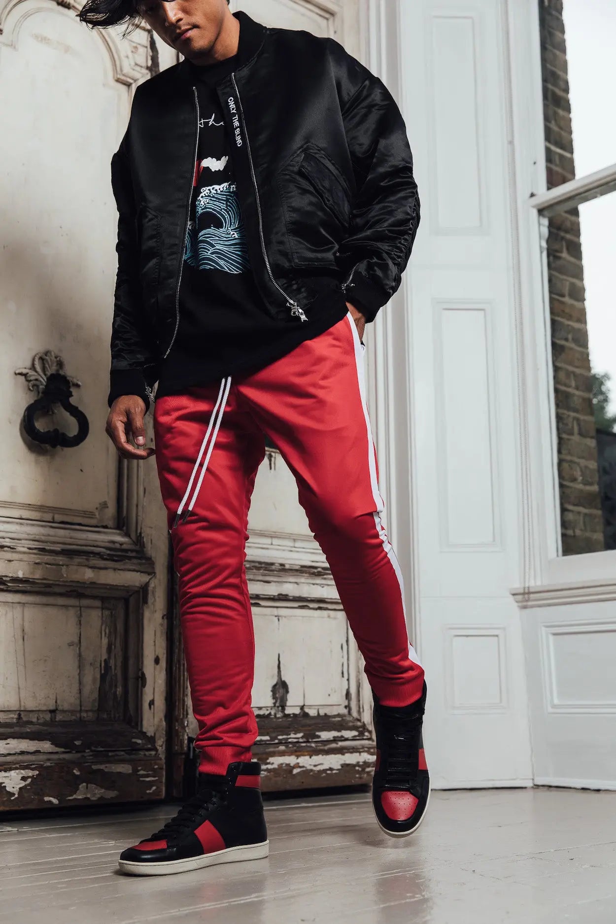 Signature Satin Black Bomber ONLY THE BLIND