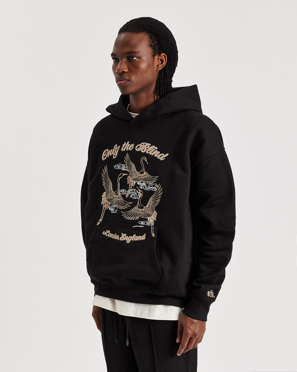 Crane Embroidered Hood - ONLY THE BLIND™