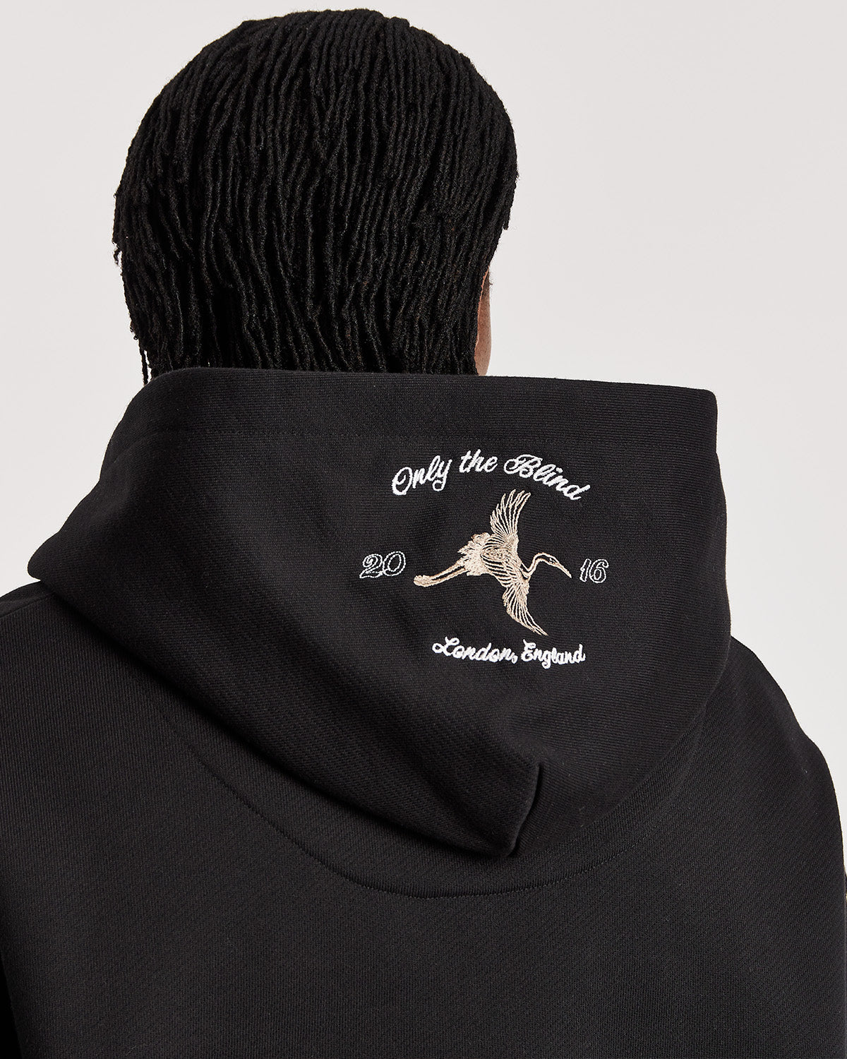 Crane Embroidered Hood - ONLY THE BLIND™