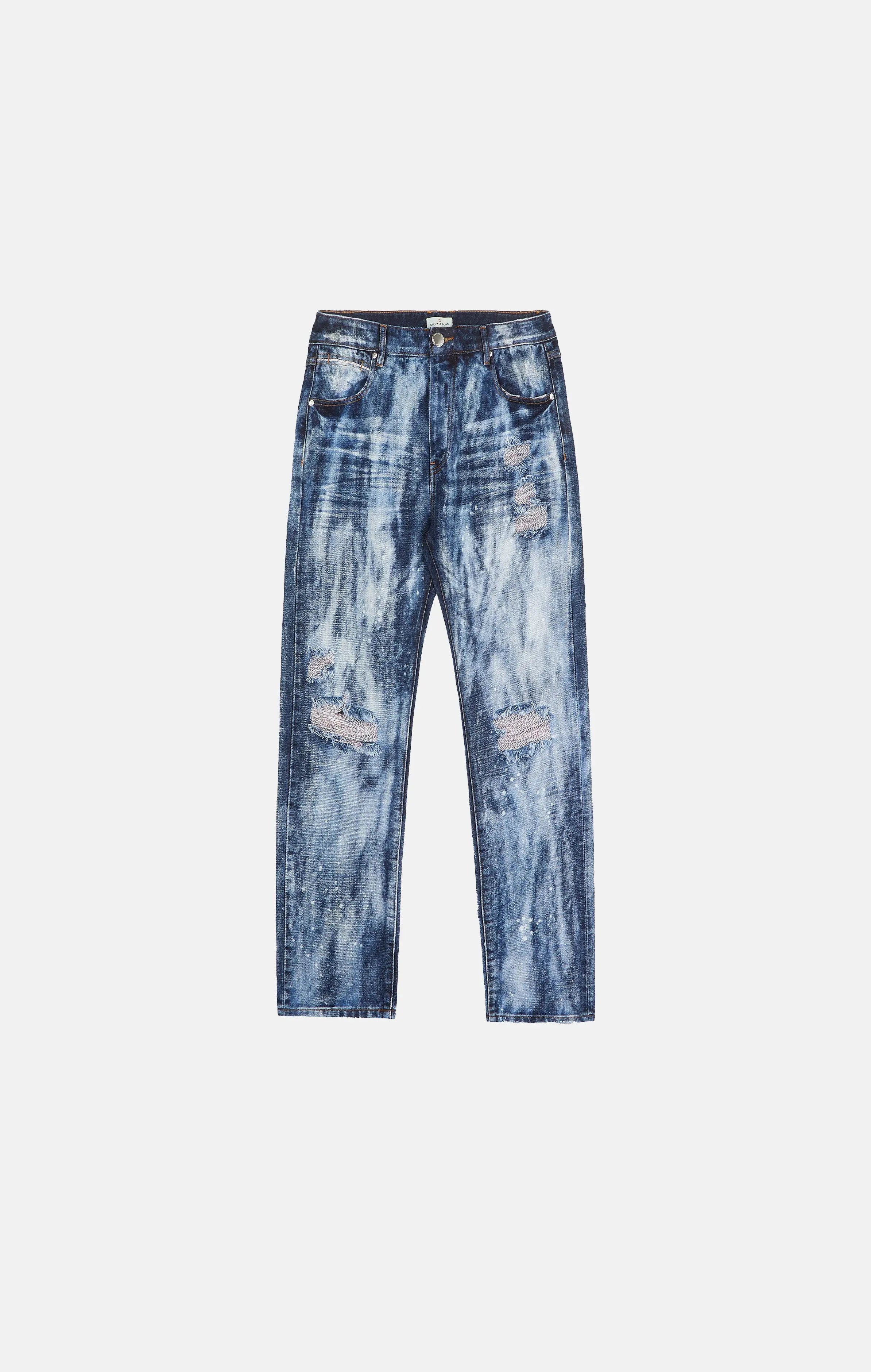Selvedge Denim Ice Blue Heavy Bleached ONLY THE BLIND