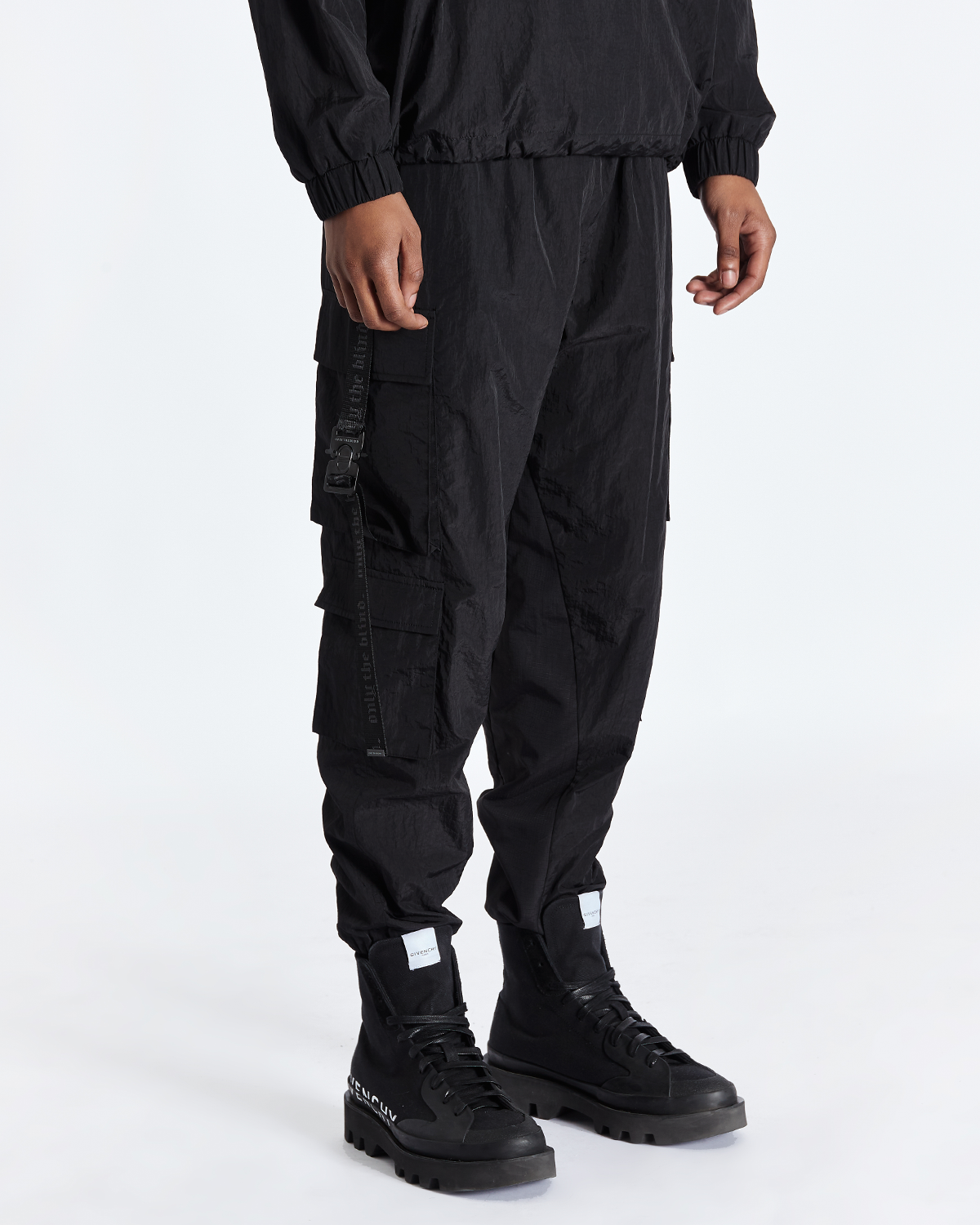 Black Nylon Cargos - ONLY THE BLIND™