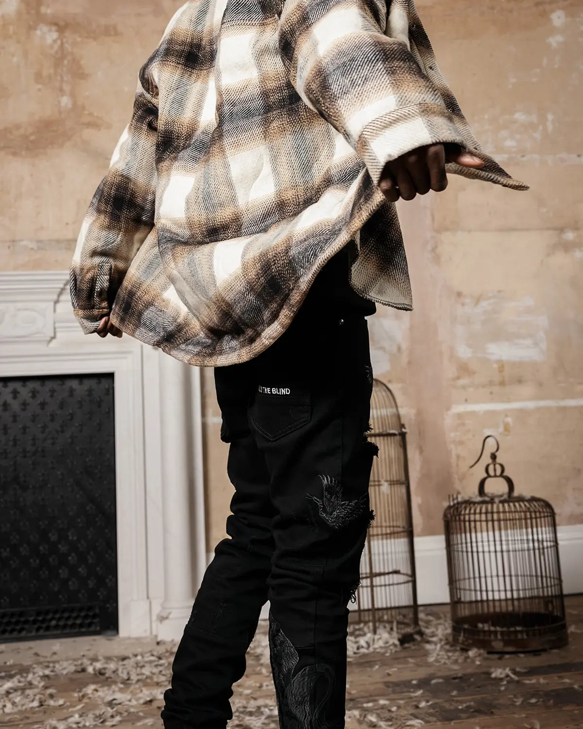 Taupe Quilted Flannel Shirt - ONLY THE BLIND™