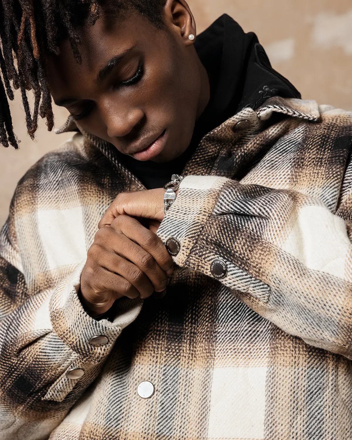 Taupe Quilted Flannel Shirt - ONLY THE BLIND™