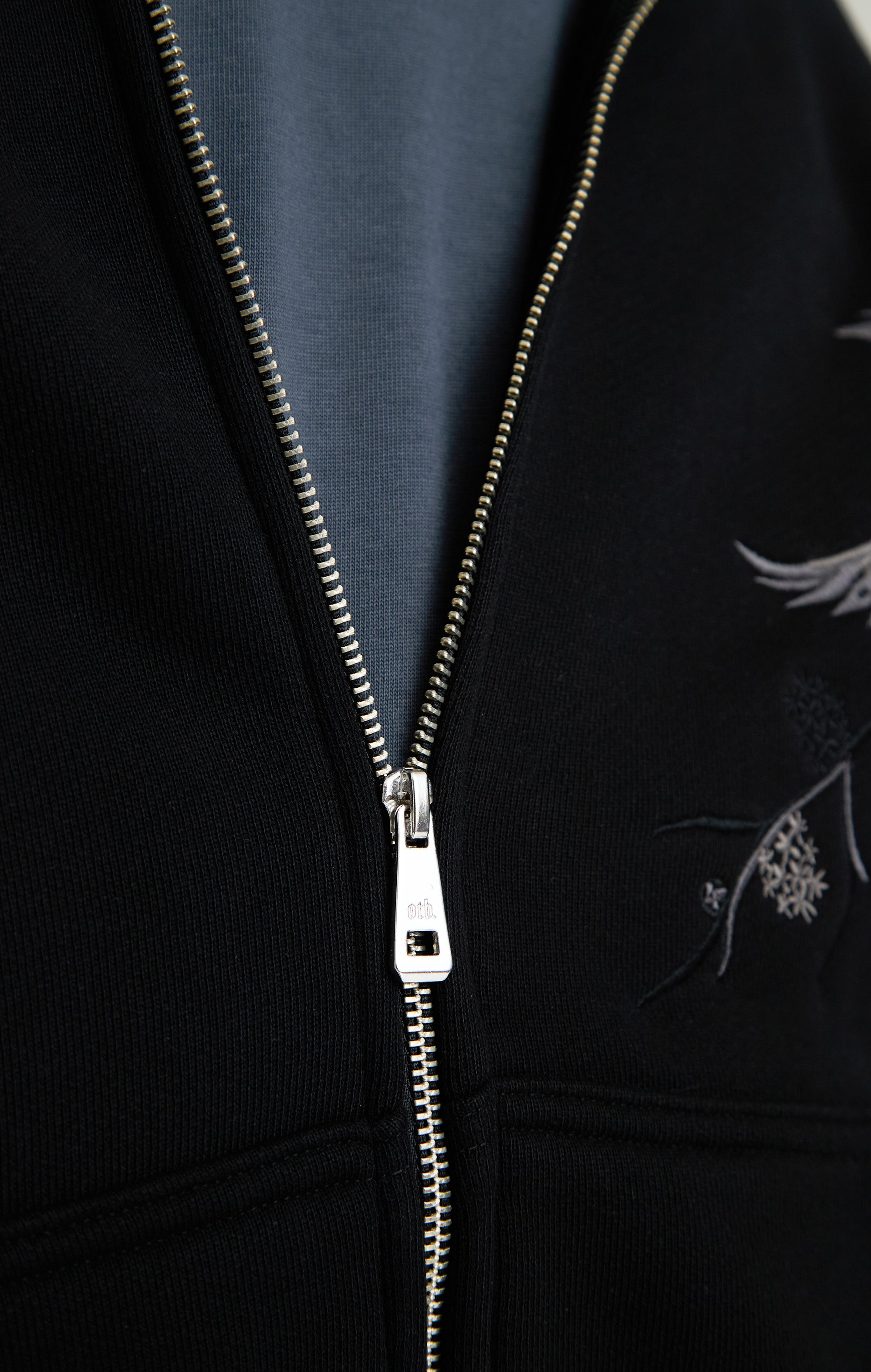 Mitternacht Hawthorn Reißverschluss Hoodie