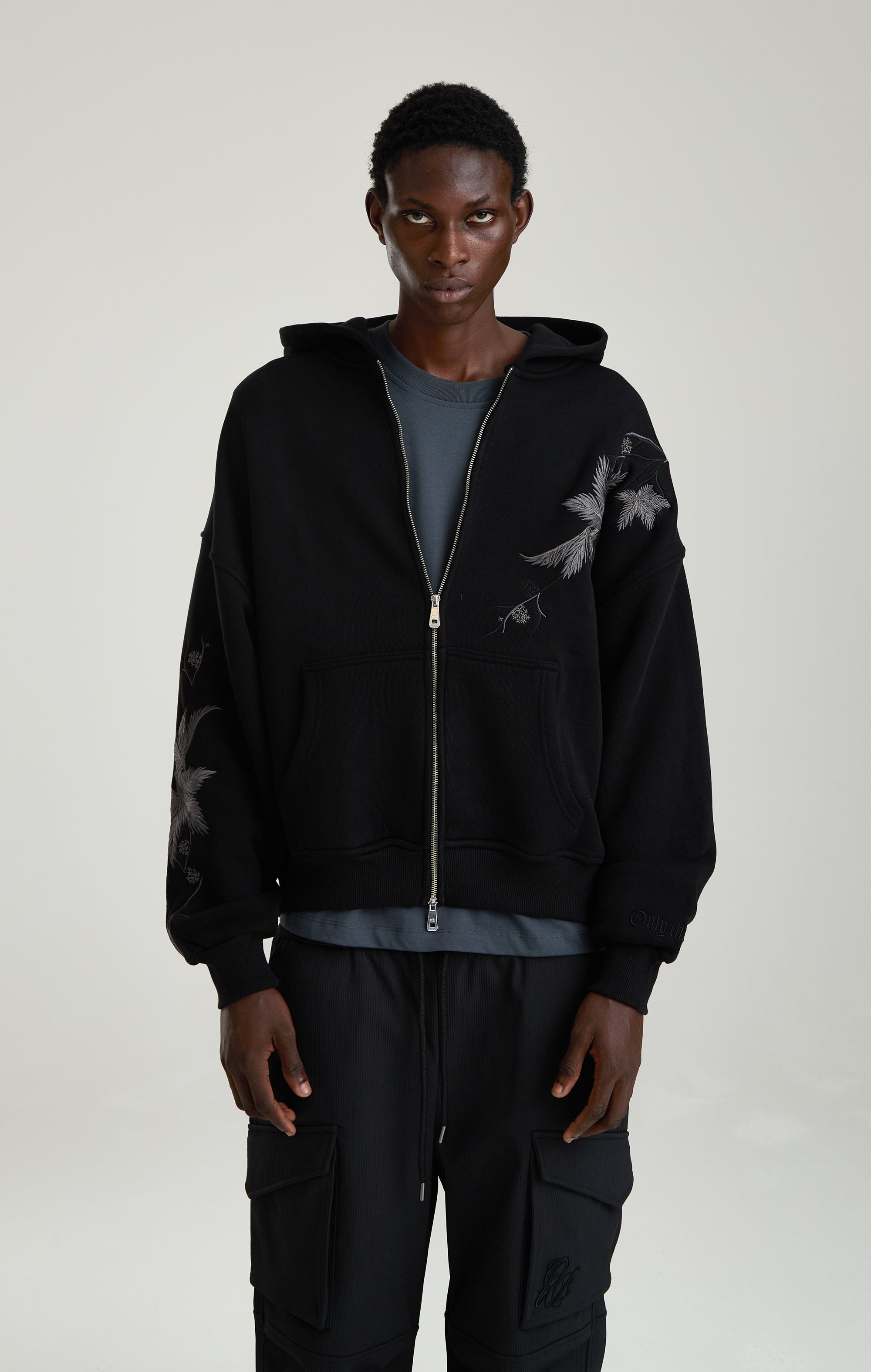 Mitternacht Hawthorn Reißverschluss Hoodie