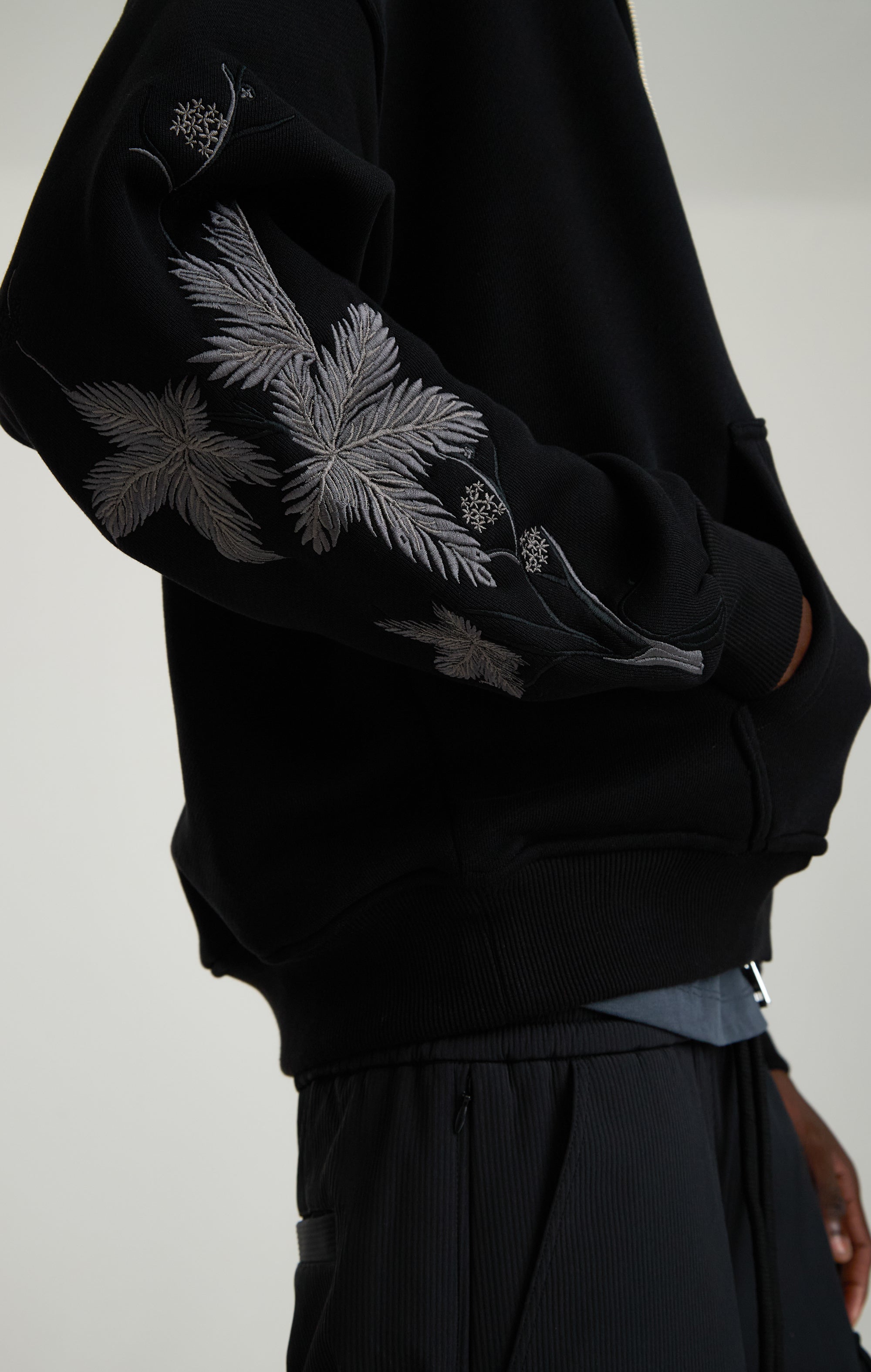 Mitternacht Hawthorn Reißverschluss Hoodie