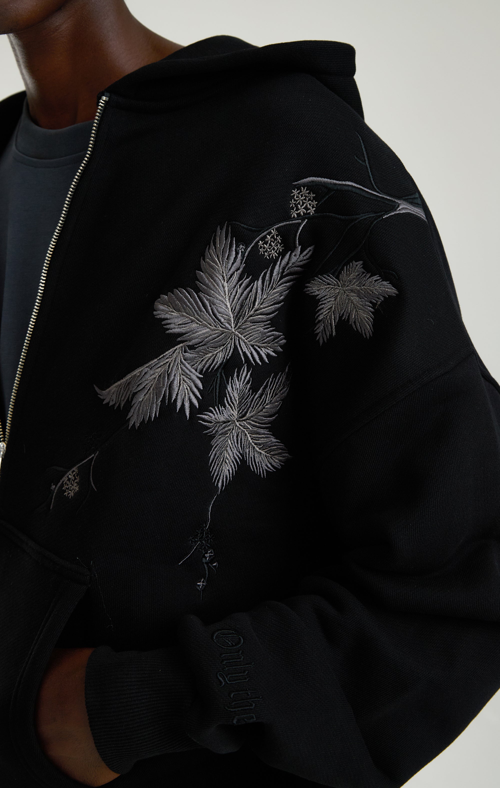 Mitternacht Hawthorn Reißverschluss Hoodie