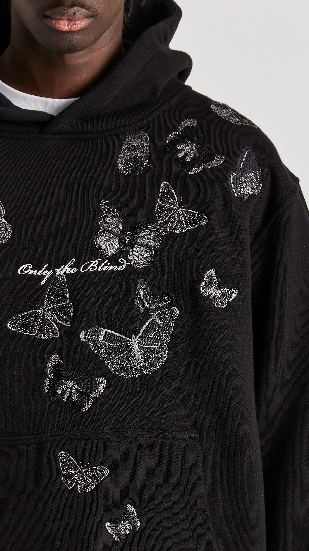 EMBROIDERED BUTTERFLY HOODIE