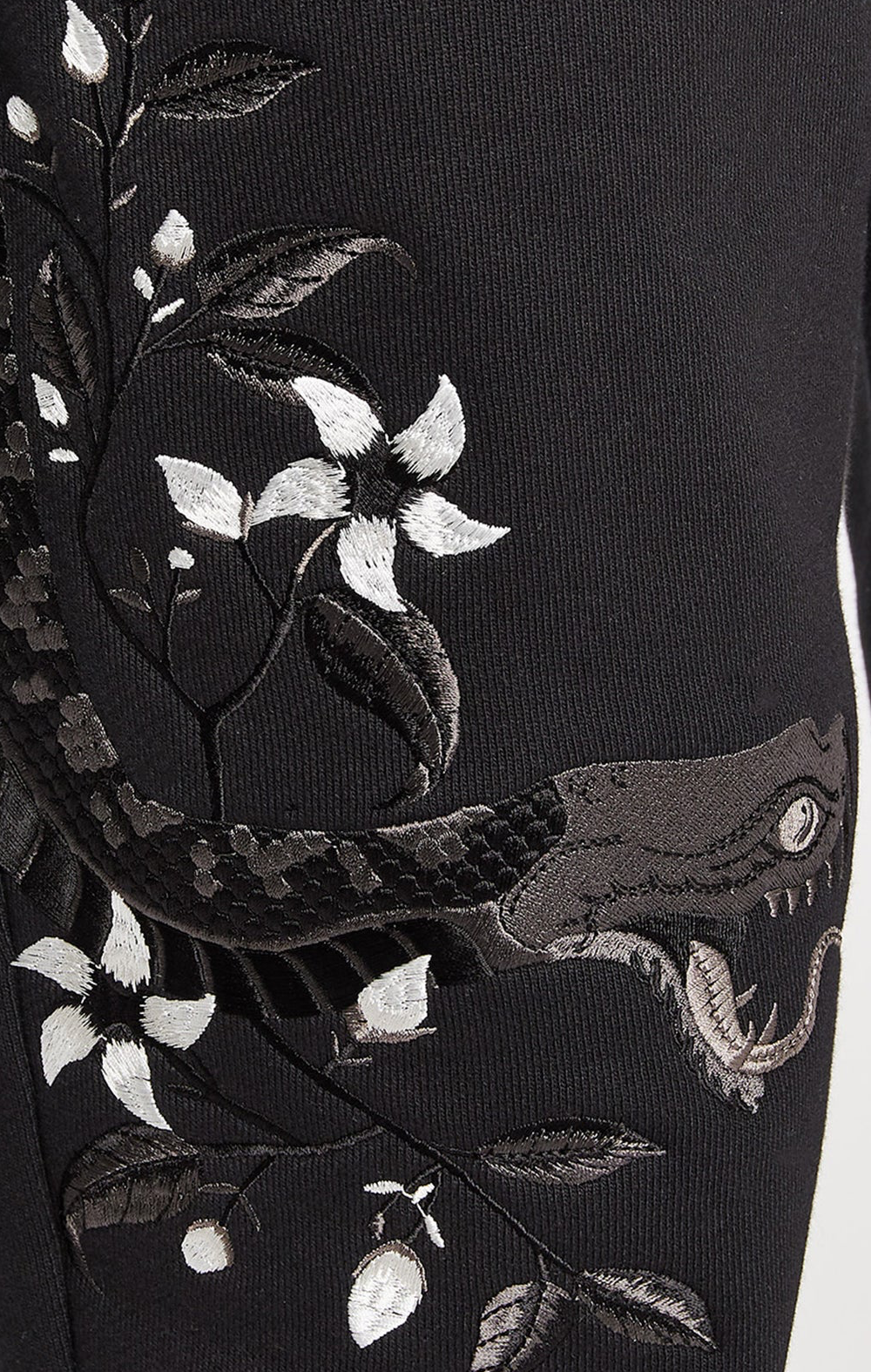 NIGHT PYTHON EMBROIDERED SWEATPANTS