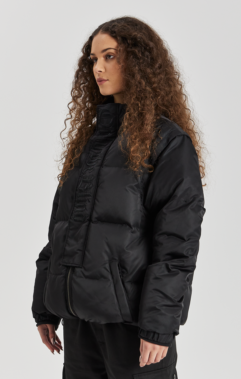 Triple Black Two-In-One Puffer