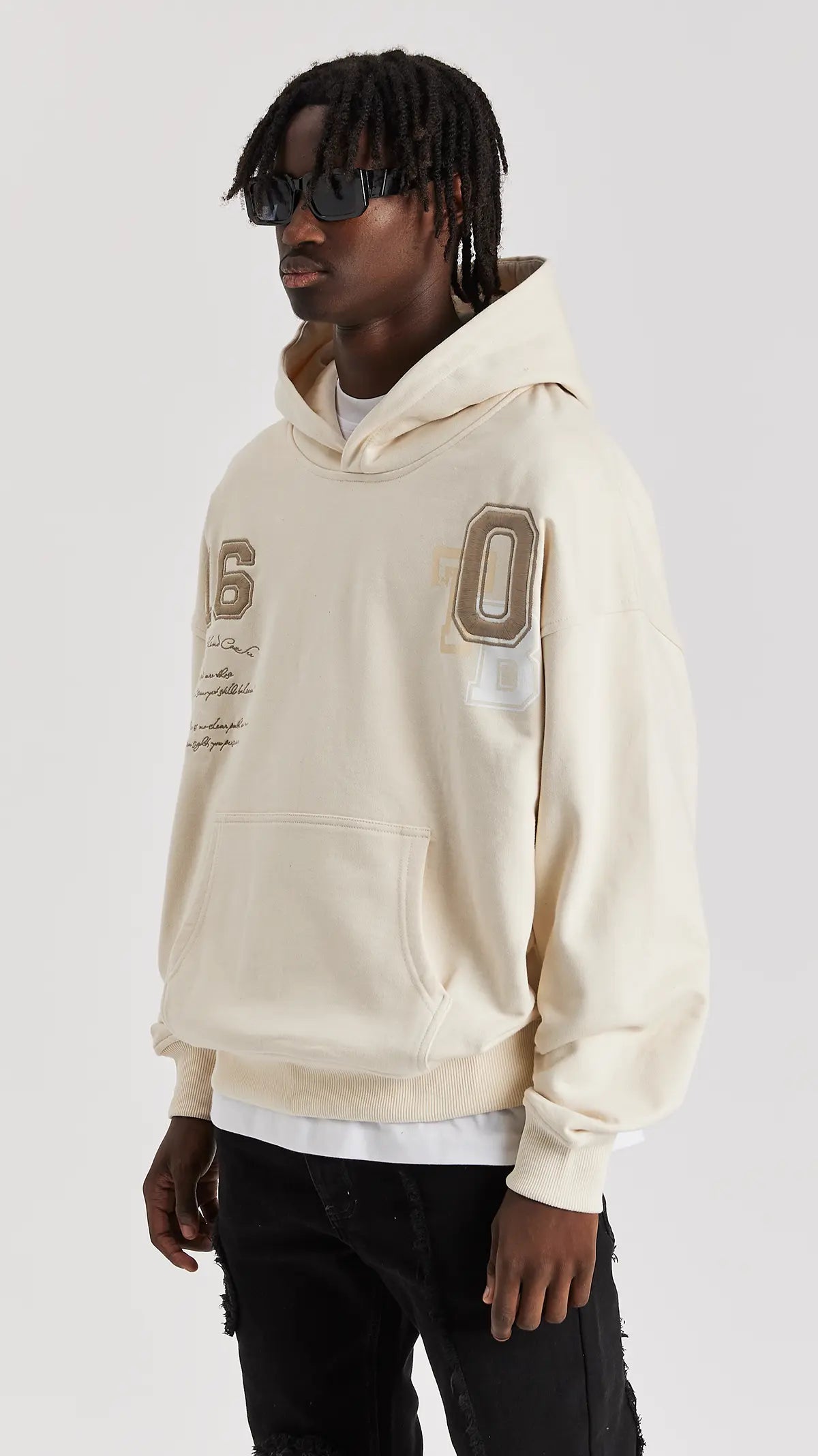 SAND VARSITY HOODIE