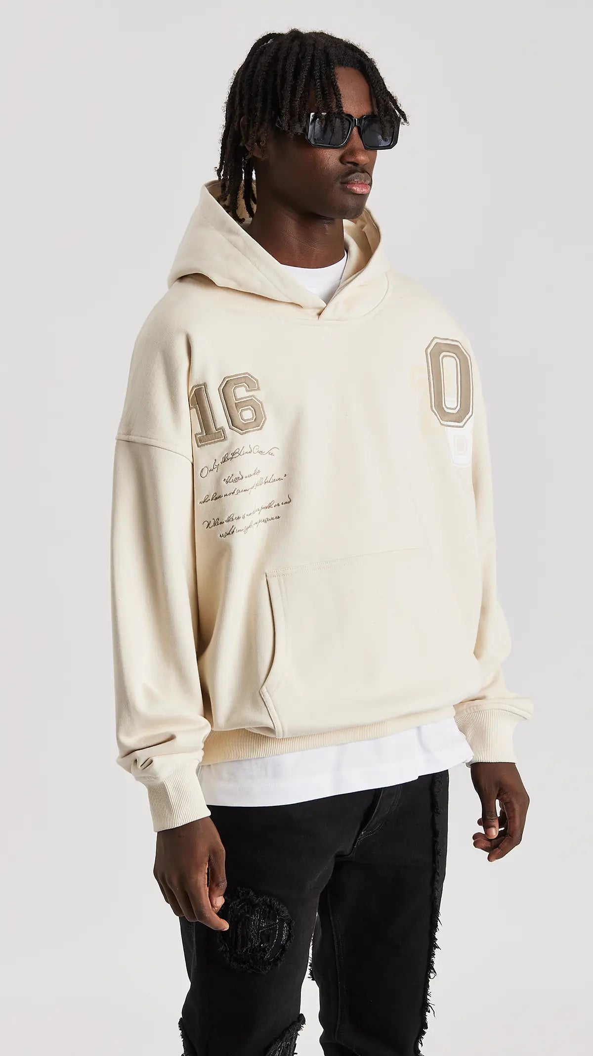 SAND VARSITY HOODIE