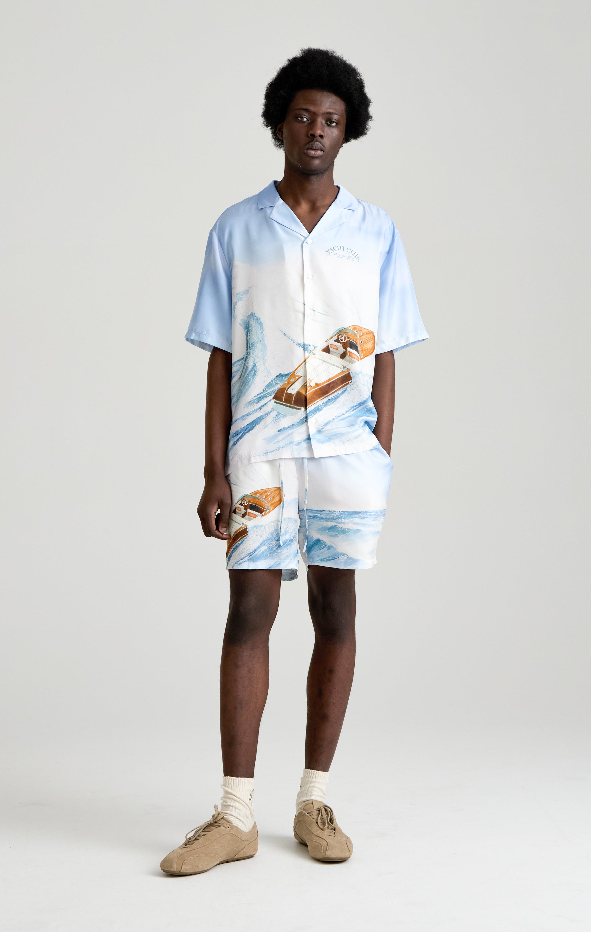 Seide Hemd von Meereswellen