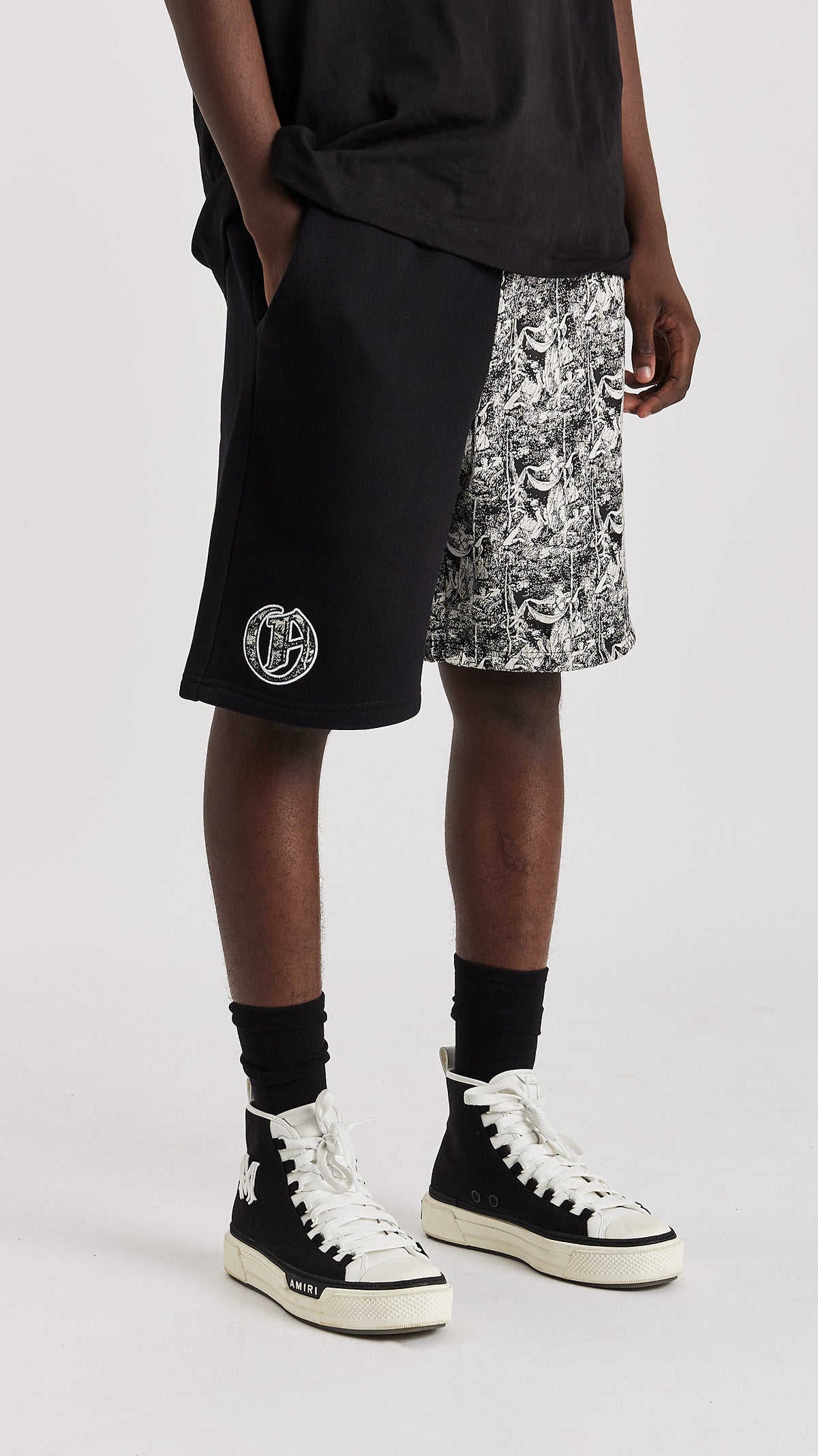 Split Jacquard Tapestry Shorts