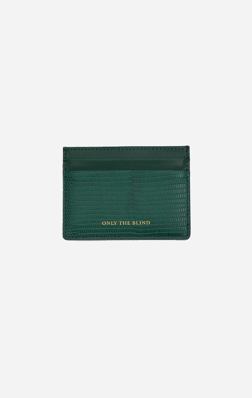 Leather Debossed Card Holder - Woodland Pine