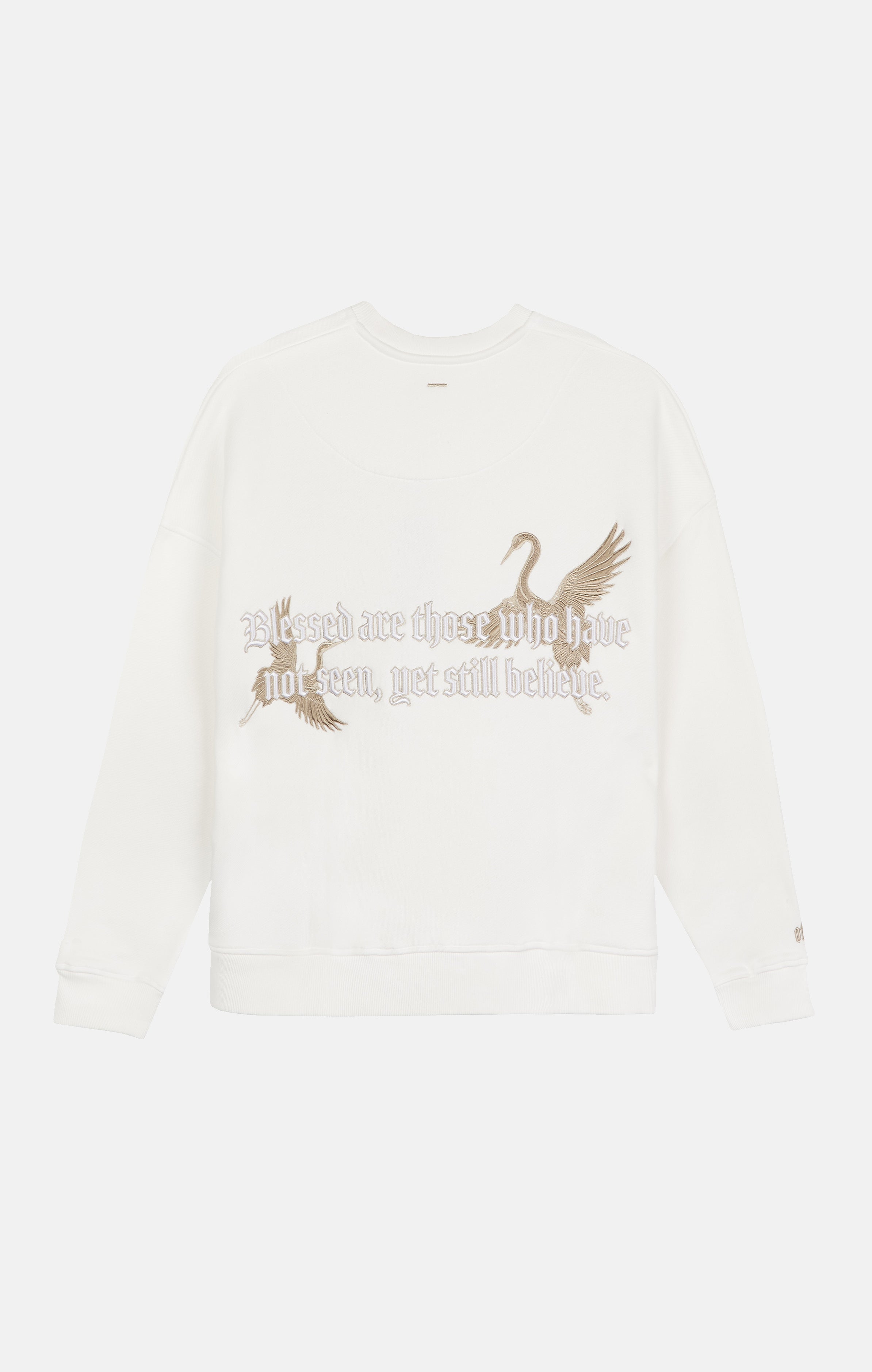 Vintage White Statement Crew Sweatshirt