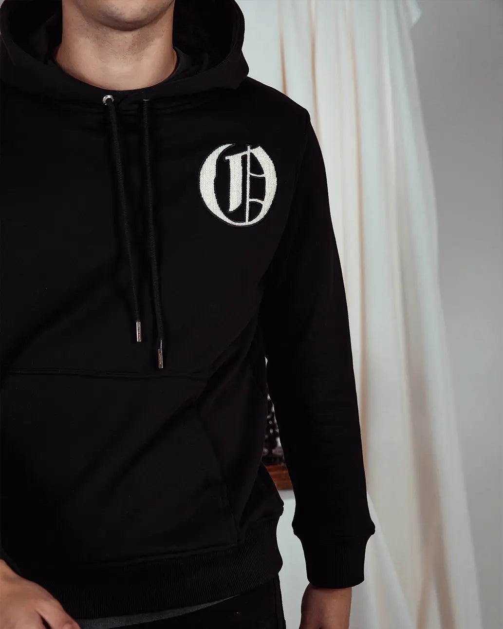 Black Crew Logo Appliqué Sweatshirt ONLY THE BLIND
