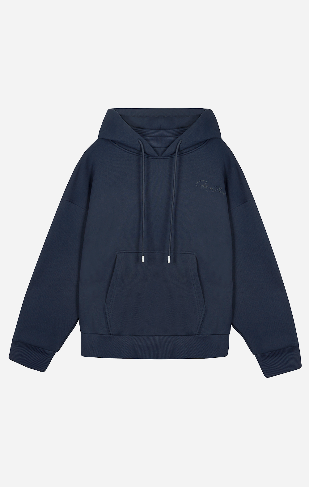 NAVY WATERS TWIN RIB HOODIE