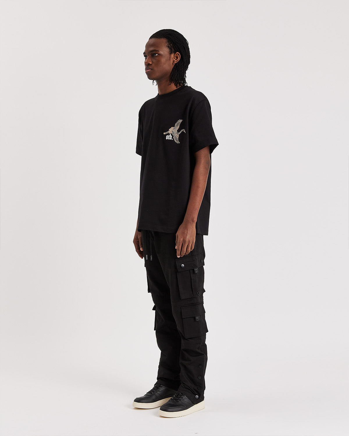 BLACK SUMMER CRANE T-SHIRT