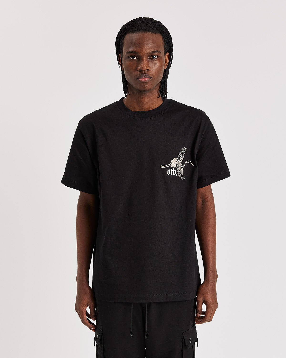 BLACK SUMMER CRANE T-SHIRT