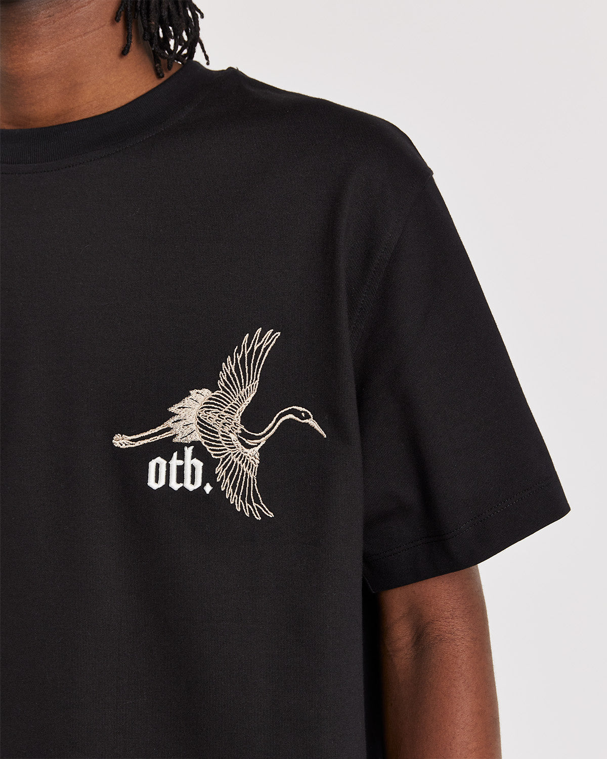 BLACK SUMMER CRANE T-SHIRT